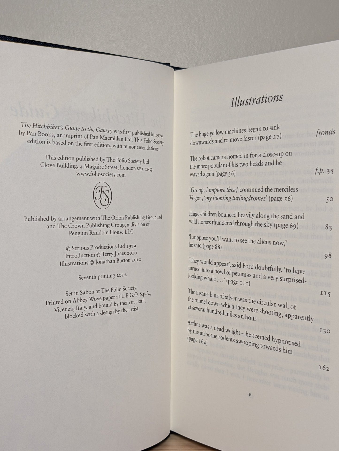 The Hitchhiker's Guide to the Galaxy by Douglas Adams (Folio Slipcase Edition) - Fialta Books