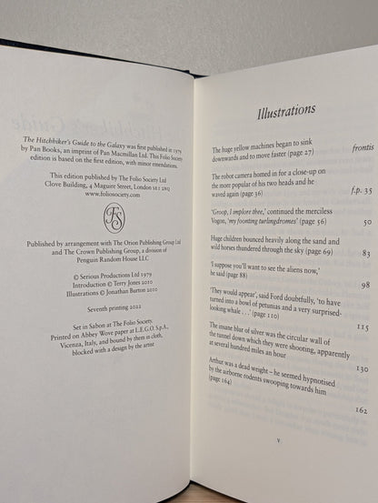 The Hitchhiker's Guide to the Galaxy by Douglas Adams (Folio Slipcase Edition) - Fialta Books