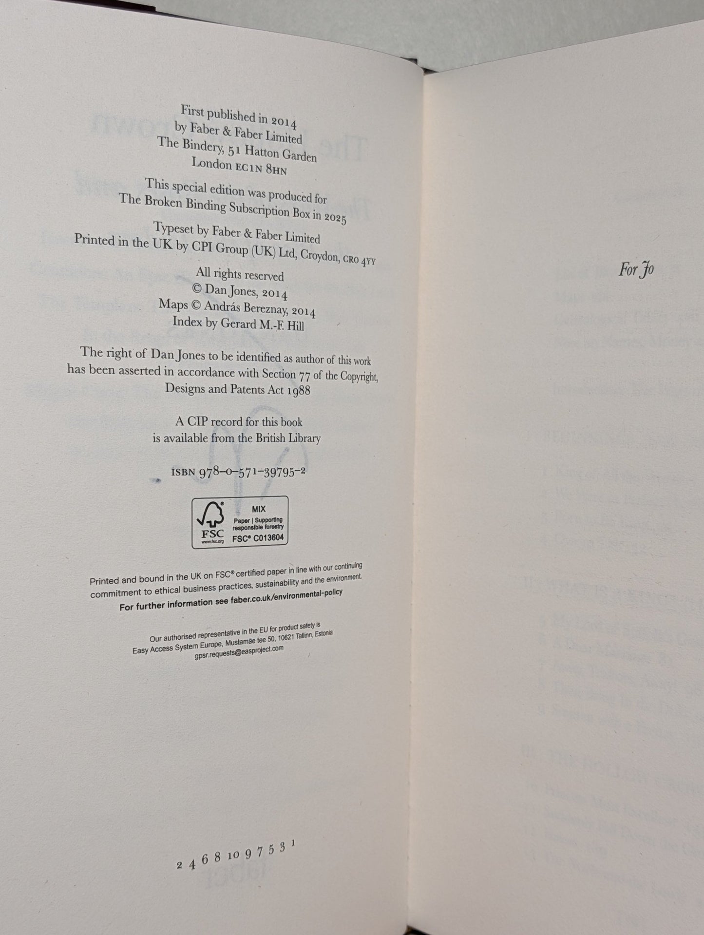 The Hollow Crown by Dan Jones (Signed Special Edition with sprayed edges) - Fialta Books