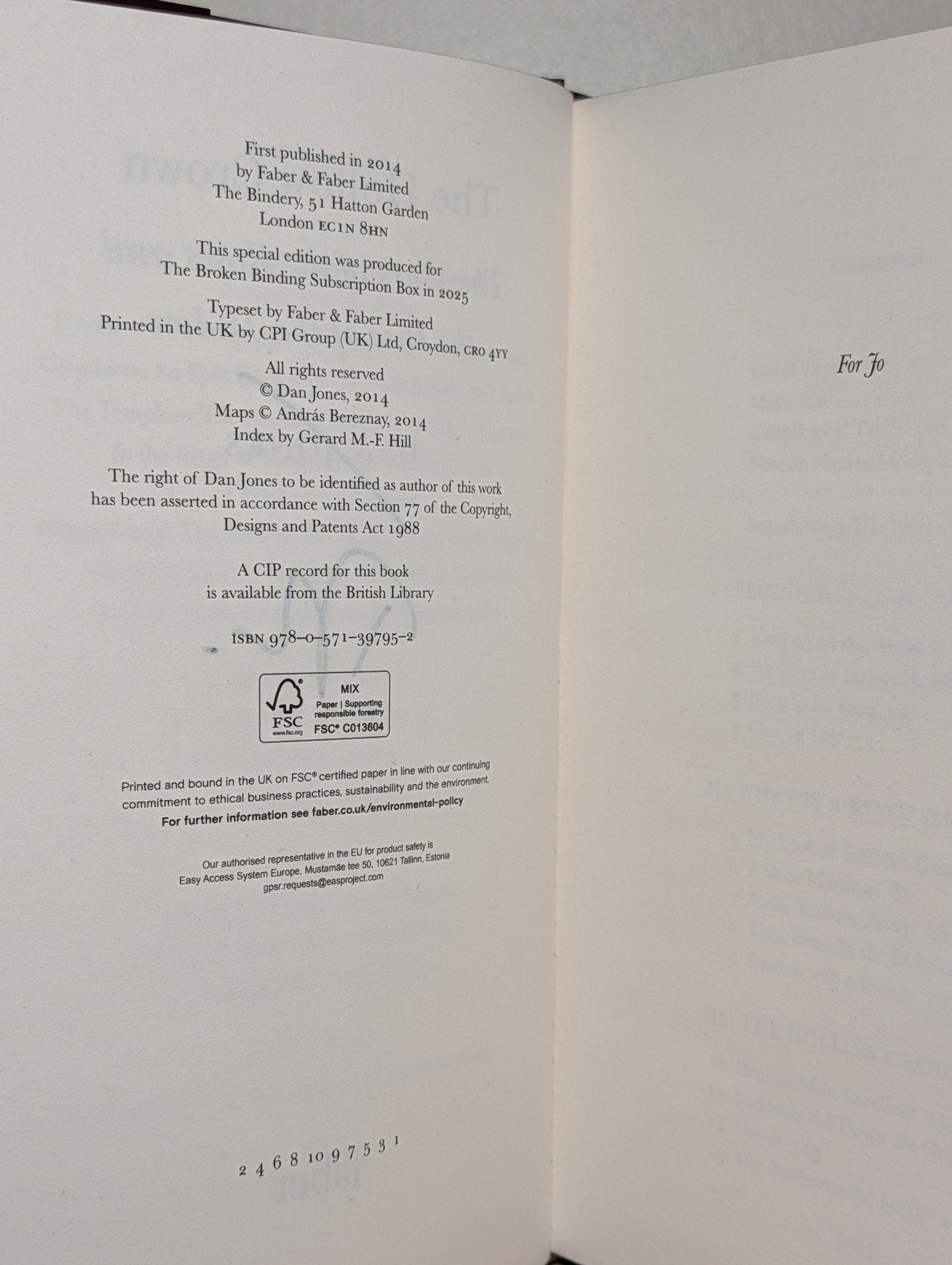 The Hollow Crown by Dan Jones (Signed Special Edition with sprayed edges) - Fialta Books