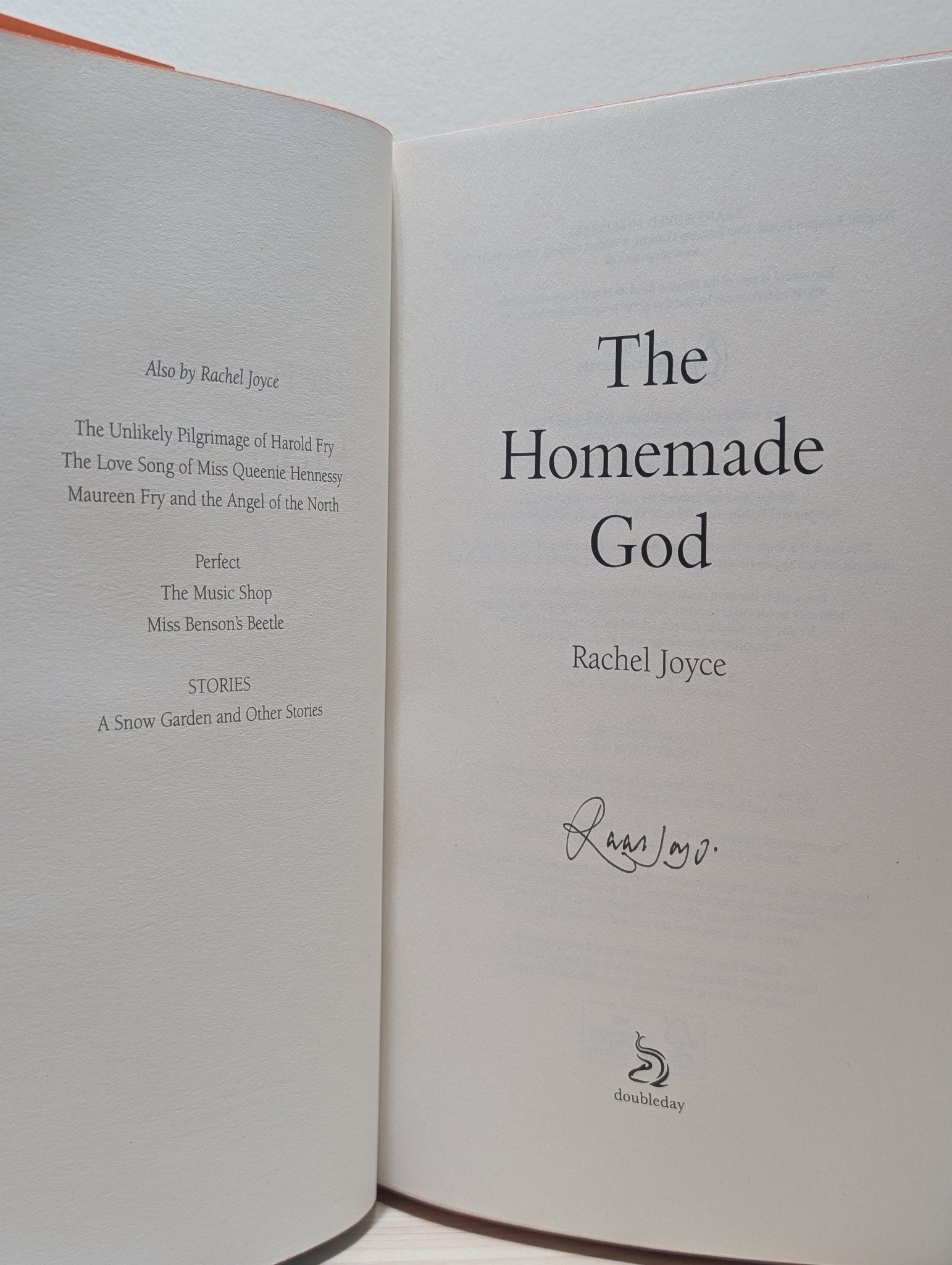 The Homemade God by Rachel Joyce (Signed First Edition with sprayed edges) - Fialta Books