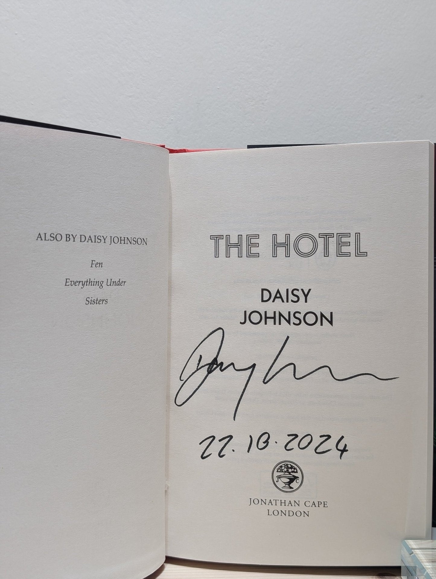 The Hotel by Daisy Johnson (Signed Dated First Edition) - Fialta Books