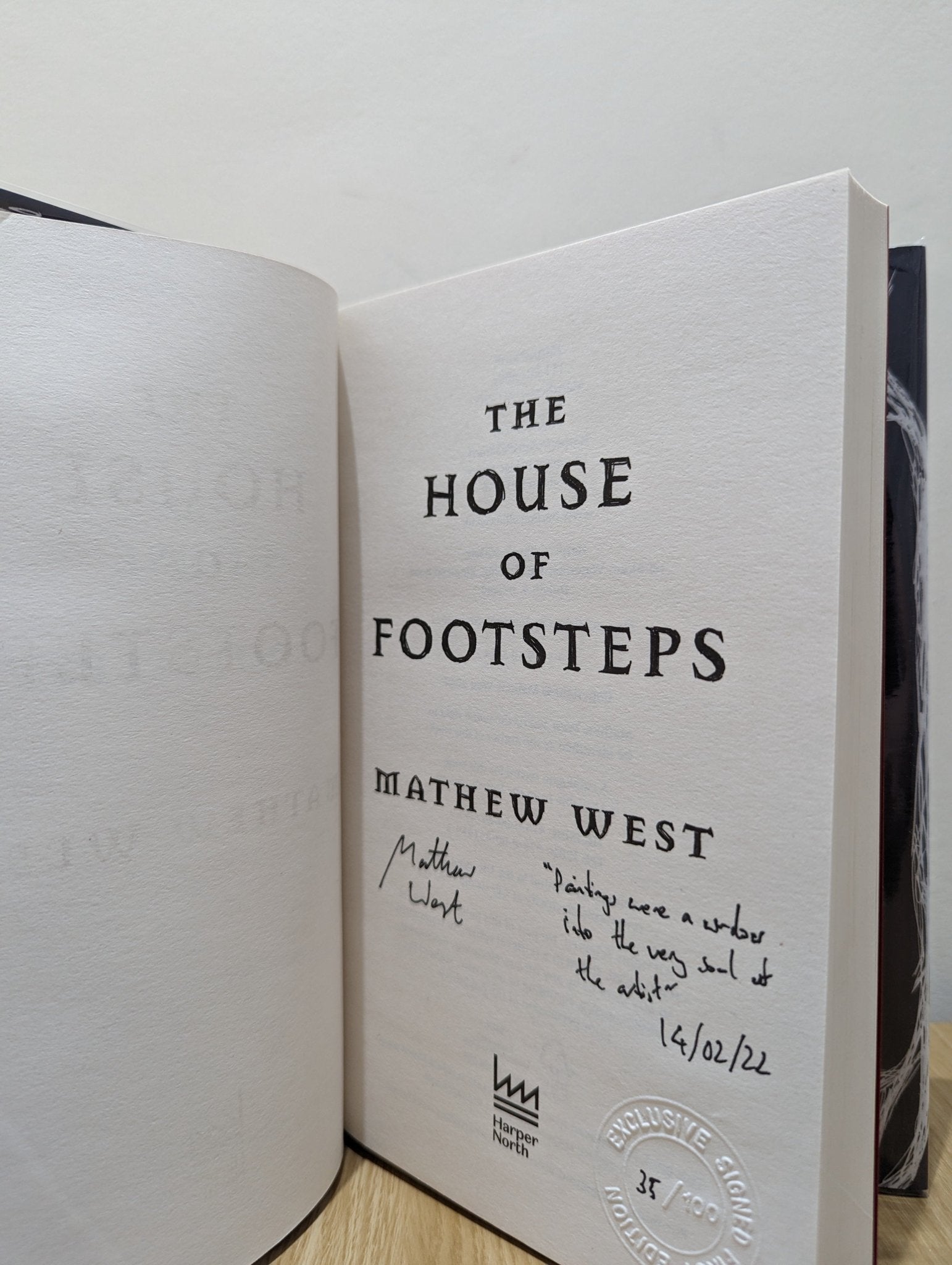 The House of Footsteps by Mathew West (Signed Lined First Edition) - Fialta Books