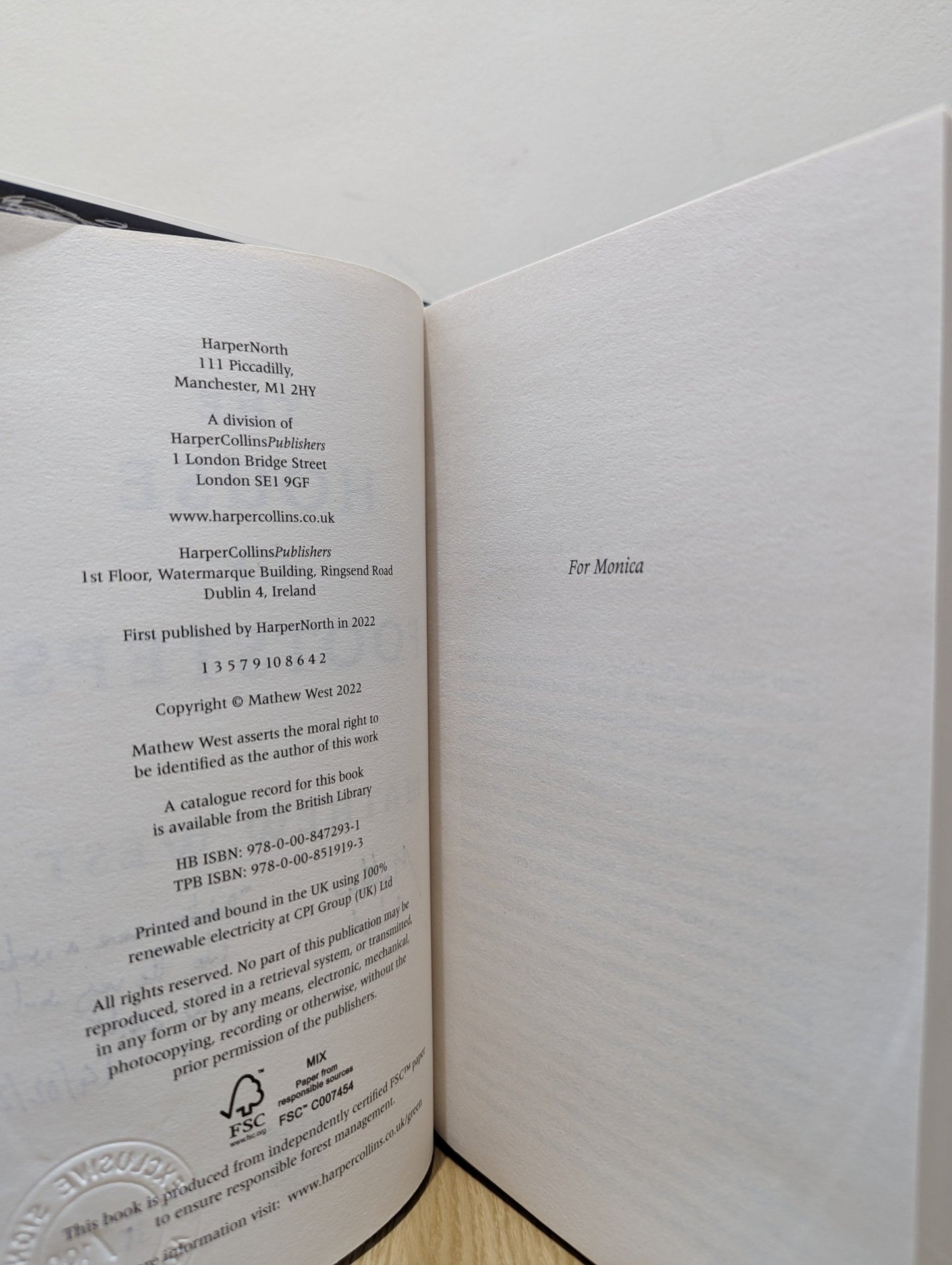The House of Footsteps by Mathew West (Signed Lined First Edition) - Fialta Books