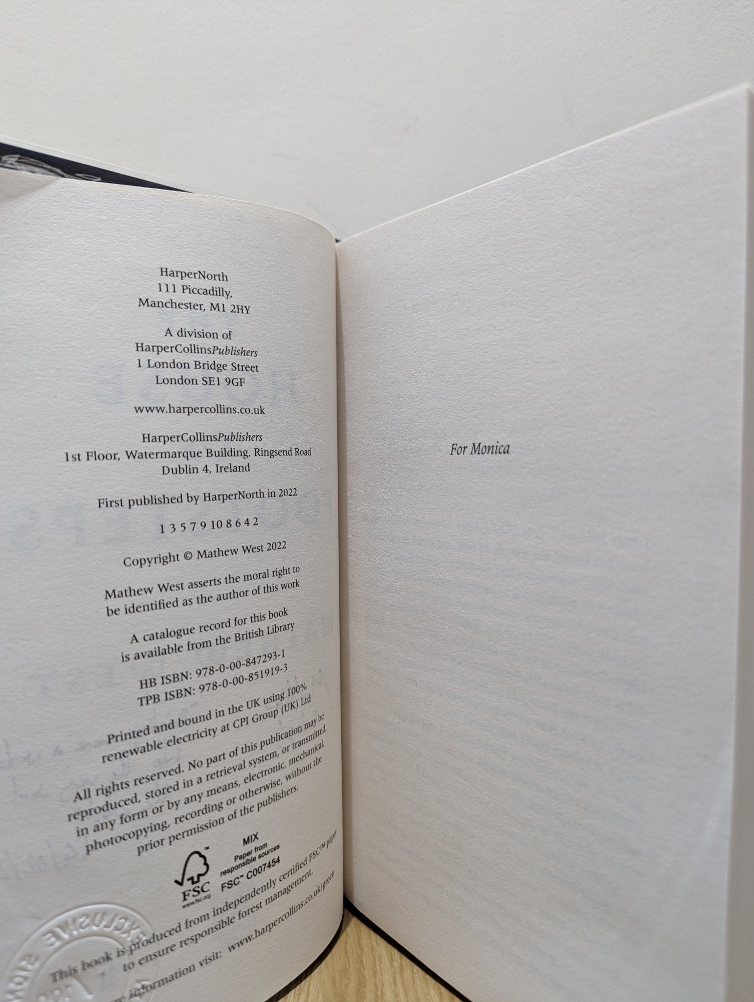 The House of Footsteps by Mathew West (Signed Lined First Edition) - Fialta Books