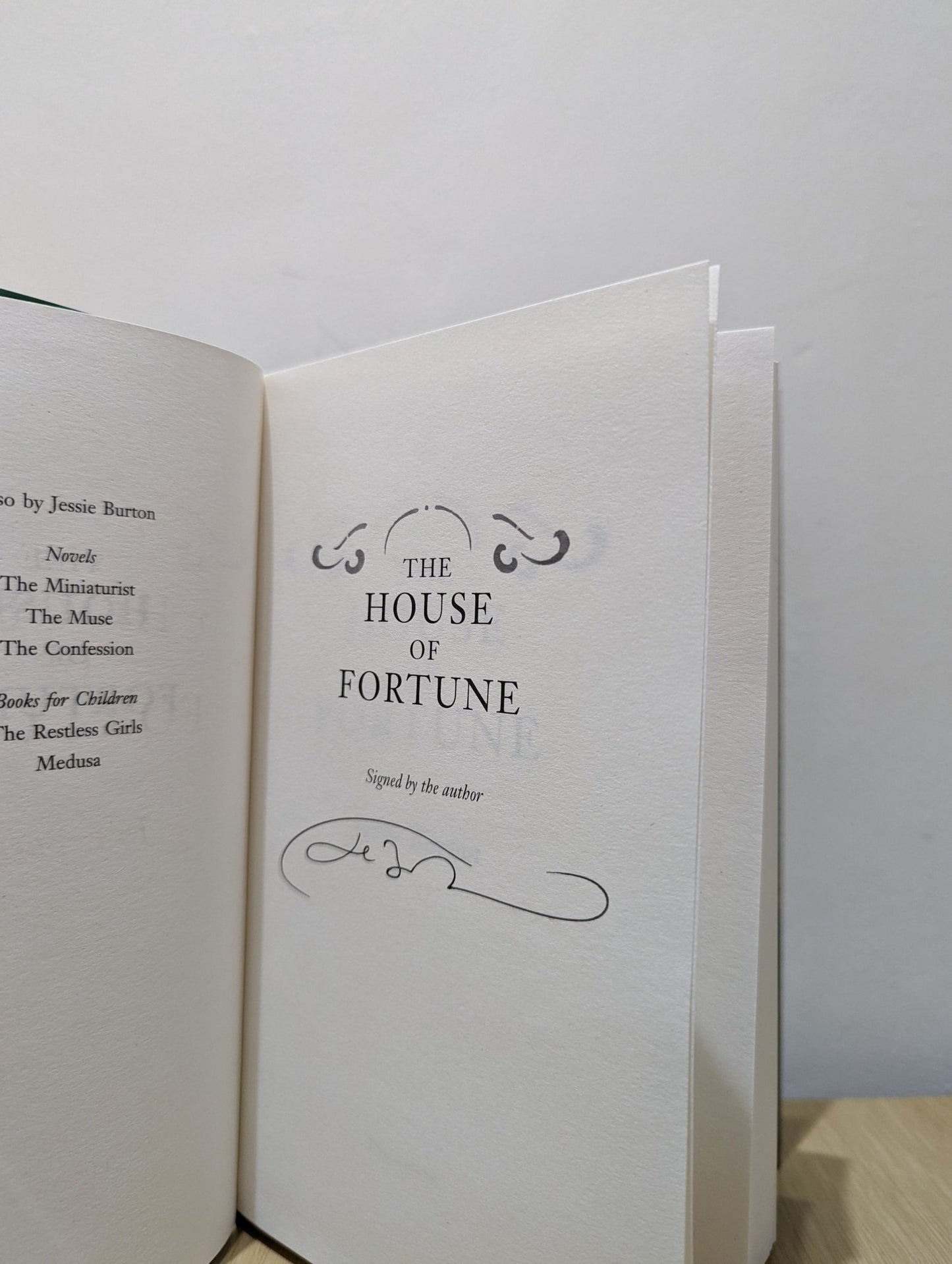 The House of Fortune by Jessie Burton (Signed First Edition) - Fialta Books