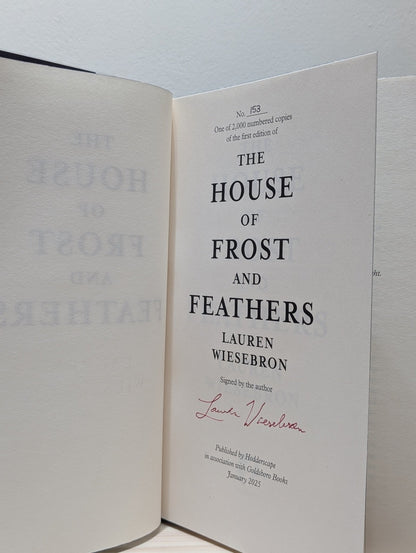 The House of Frost and Feathers by Lauren Wiesebron (Signed Numbered First Edition with sprayed edges) - Fialta Books