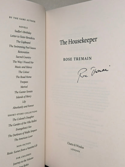 The Housekeeper by Rose Tremain (Signed First Edition) - Fialta Books
