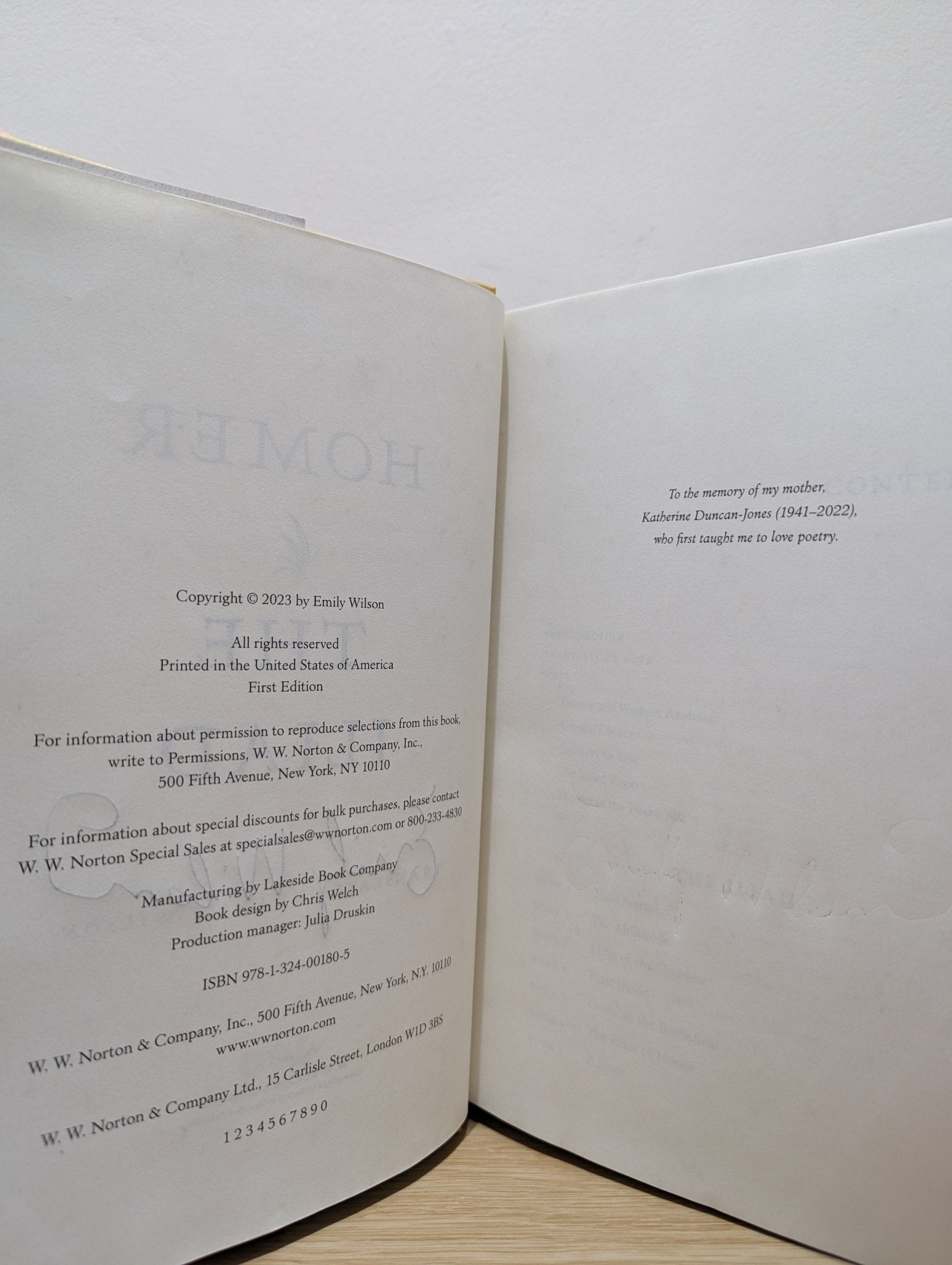 The Iliad by Homer Emily Wilson (Signed First Edition) - Fialta Books