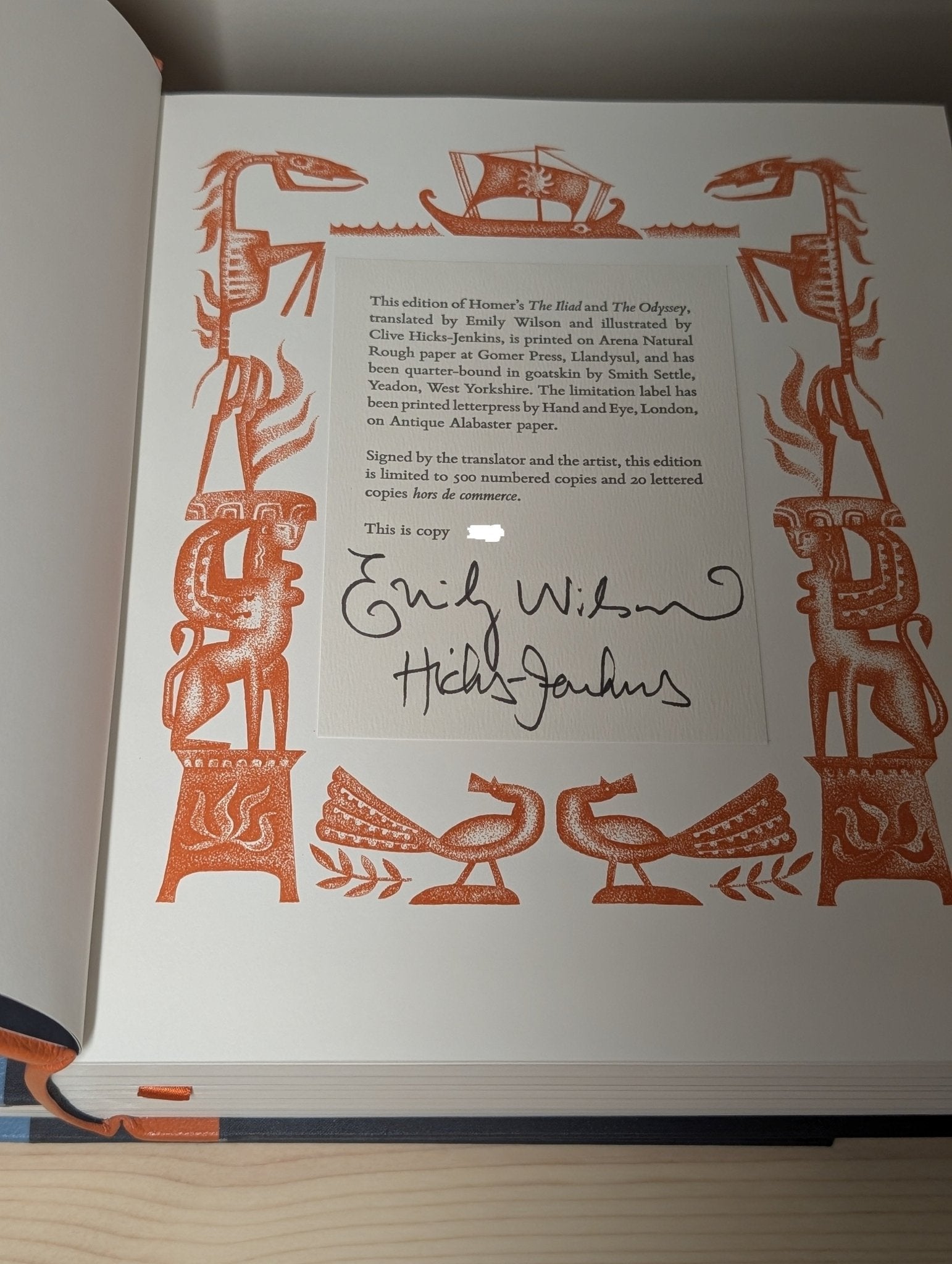 The Iliad & The Odyssey by Homer (Folio Signed Limited Edition) - Fialta Books