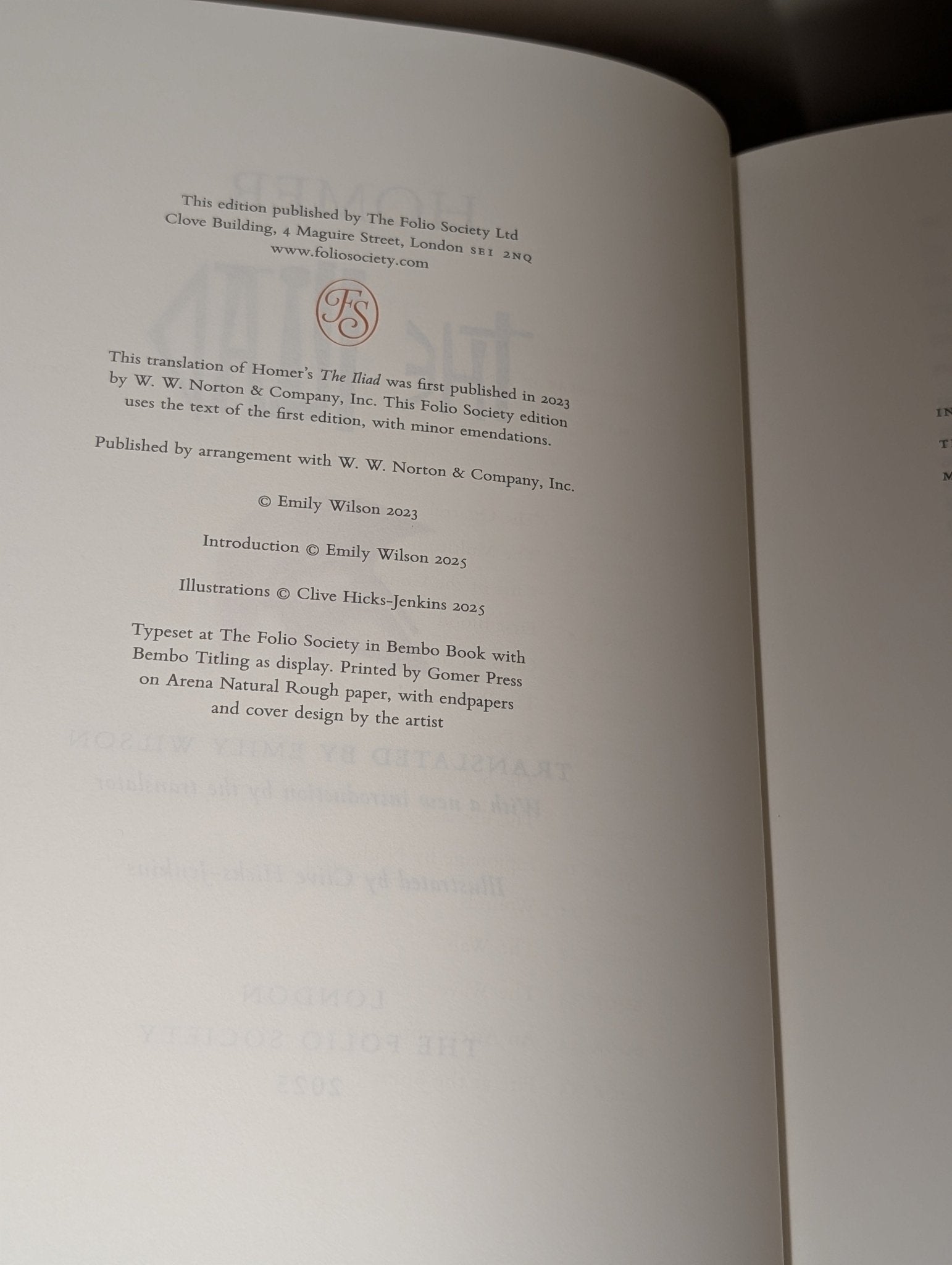 The Iliad & The Odyssey by Homer (Folio Signed Limited Edition) - Fialta Books