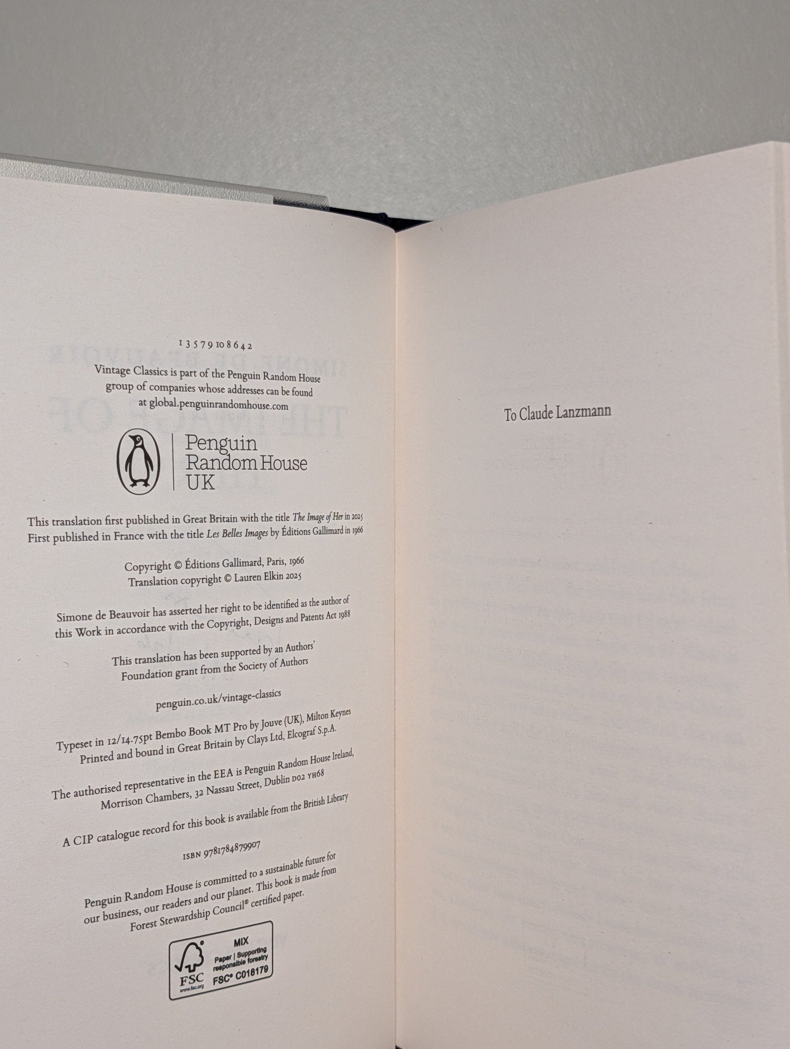 The Image of Her by Simone De Beauvoir (Signed by Translator) - Fialta Books