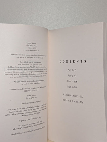 The Imagined Life by Andrew Porter (Signed First Edition) - Fialta Books