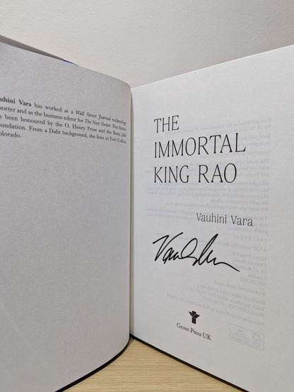The Immortal King Rao by Vauhini Vara (Signed First Edition) - Fialta Books