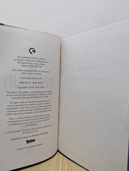 The Immortality Thief by Taran Hunt (Signed First Edition with sprayed edges) - Fialta Books