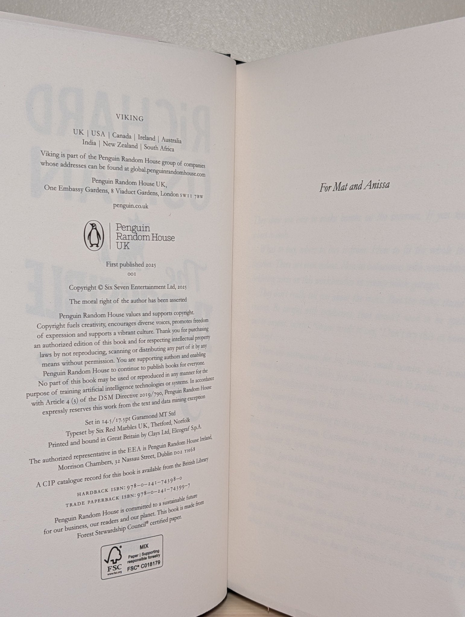 The Impossible Fortune by Richard Osman (Signed First Edition with sprayed fox edges) - Fialta Books