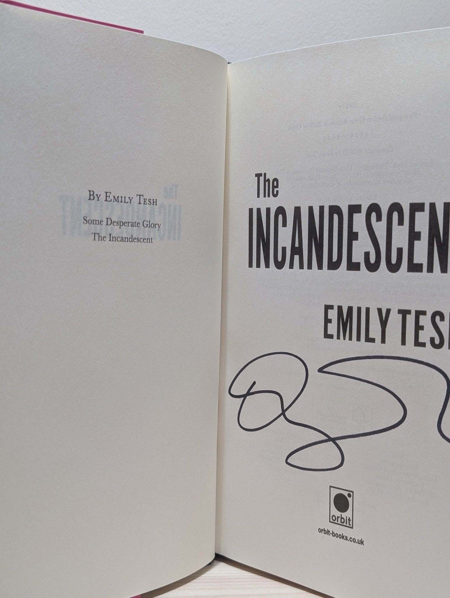 The Incandescent by Emily Tesh (Signed First Edition) - Fialta Books