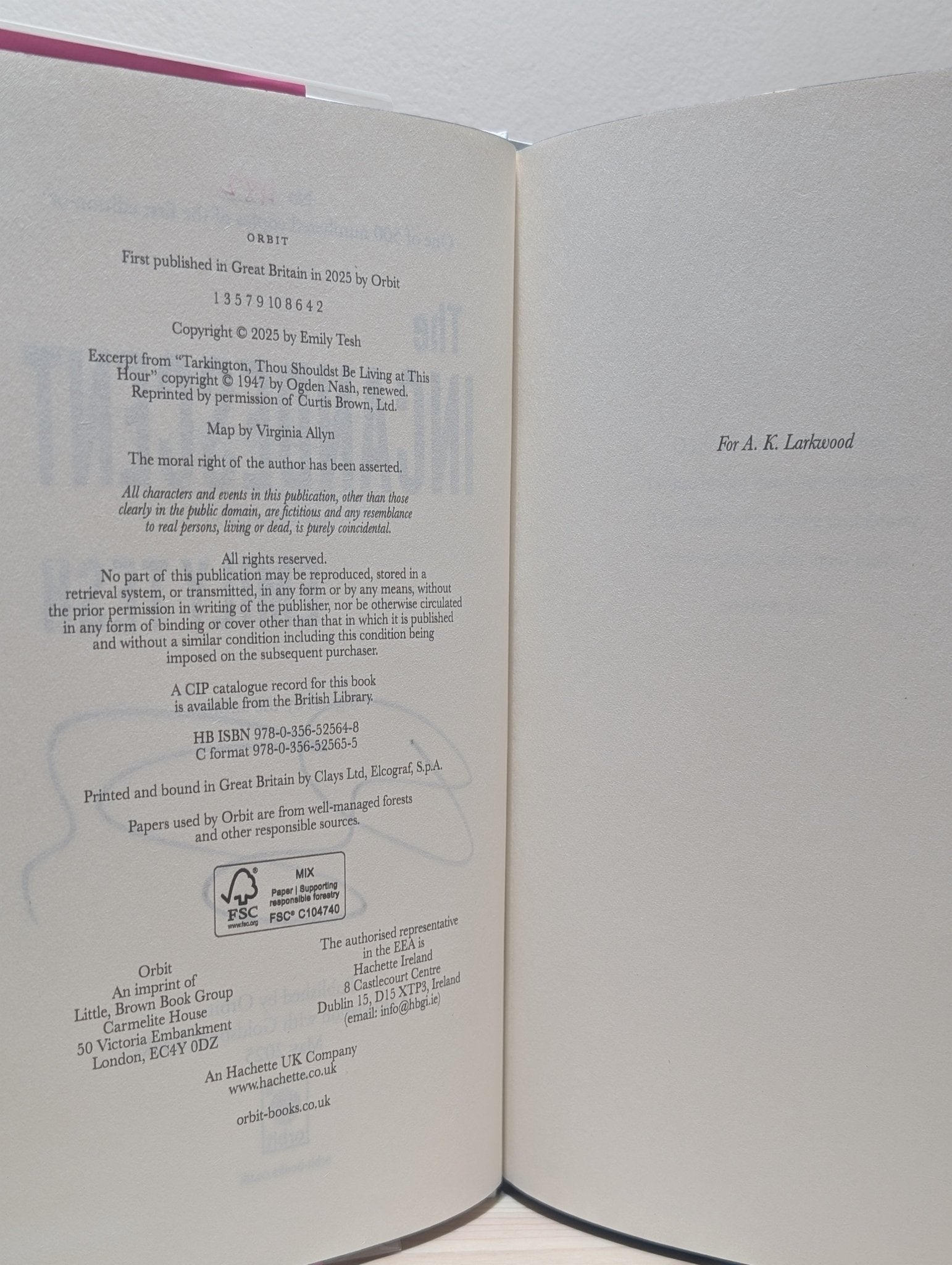 The Incandescent by Emily Tesh (Signed Numbered First Edition with sprayed edges) - Fialta Books