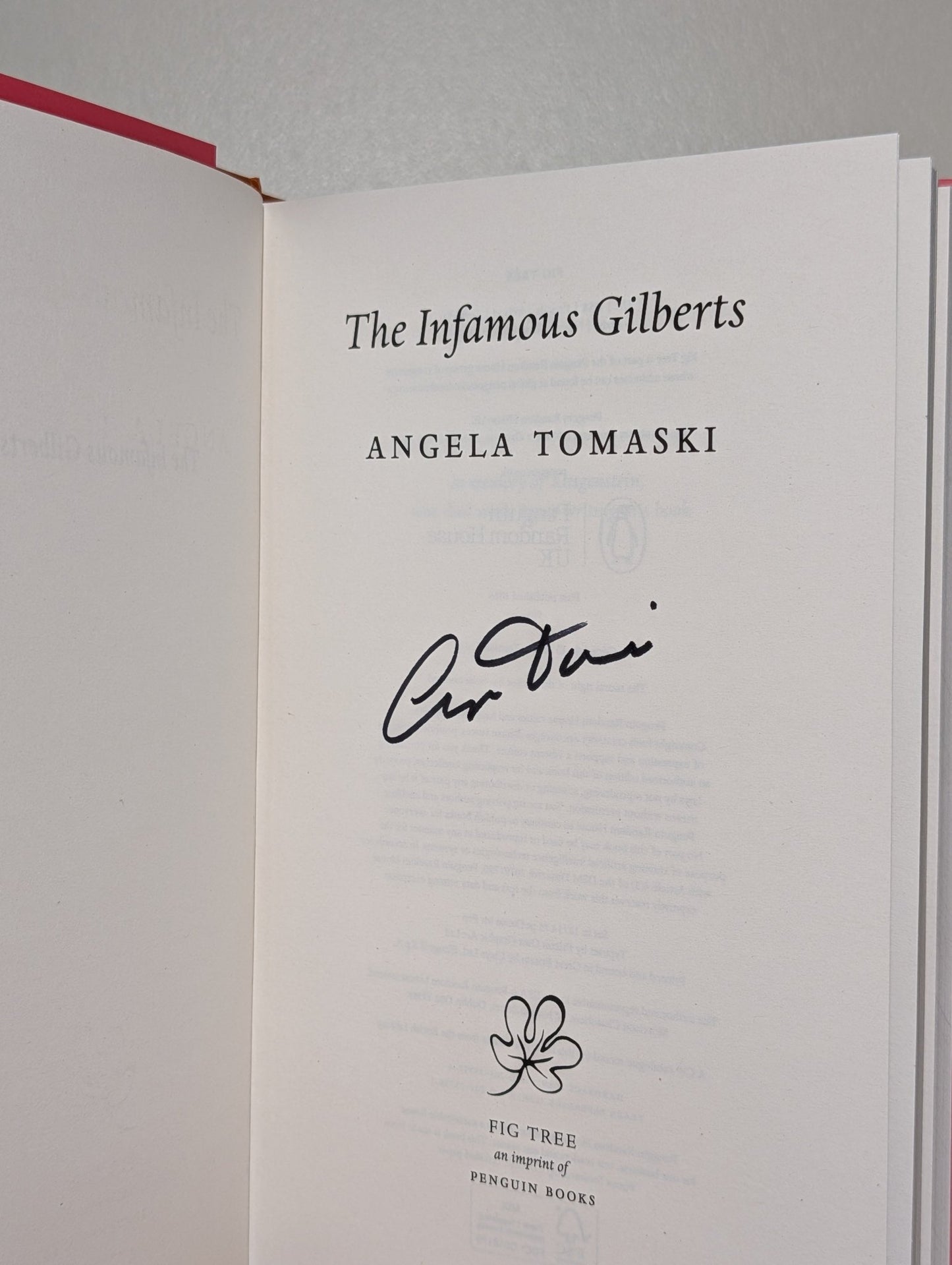 The Infamous Gilberts by Angela Tomaski (Signed First Edition) - Fialta Books