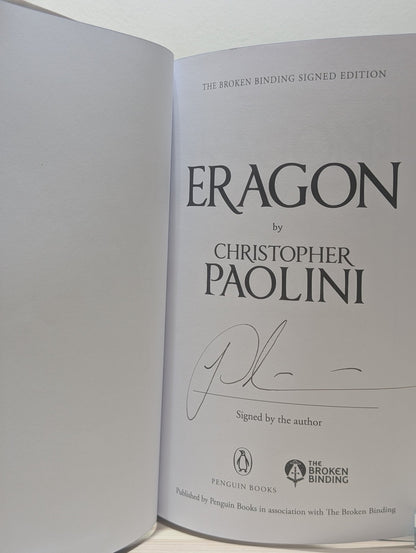 The Inheritance Cycle: Eragon; Eldest; Brisingr; Inheritance by Christopher Paolini (Signed Special Edition with sprayed edges) - Fialta Books