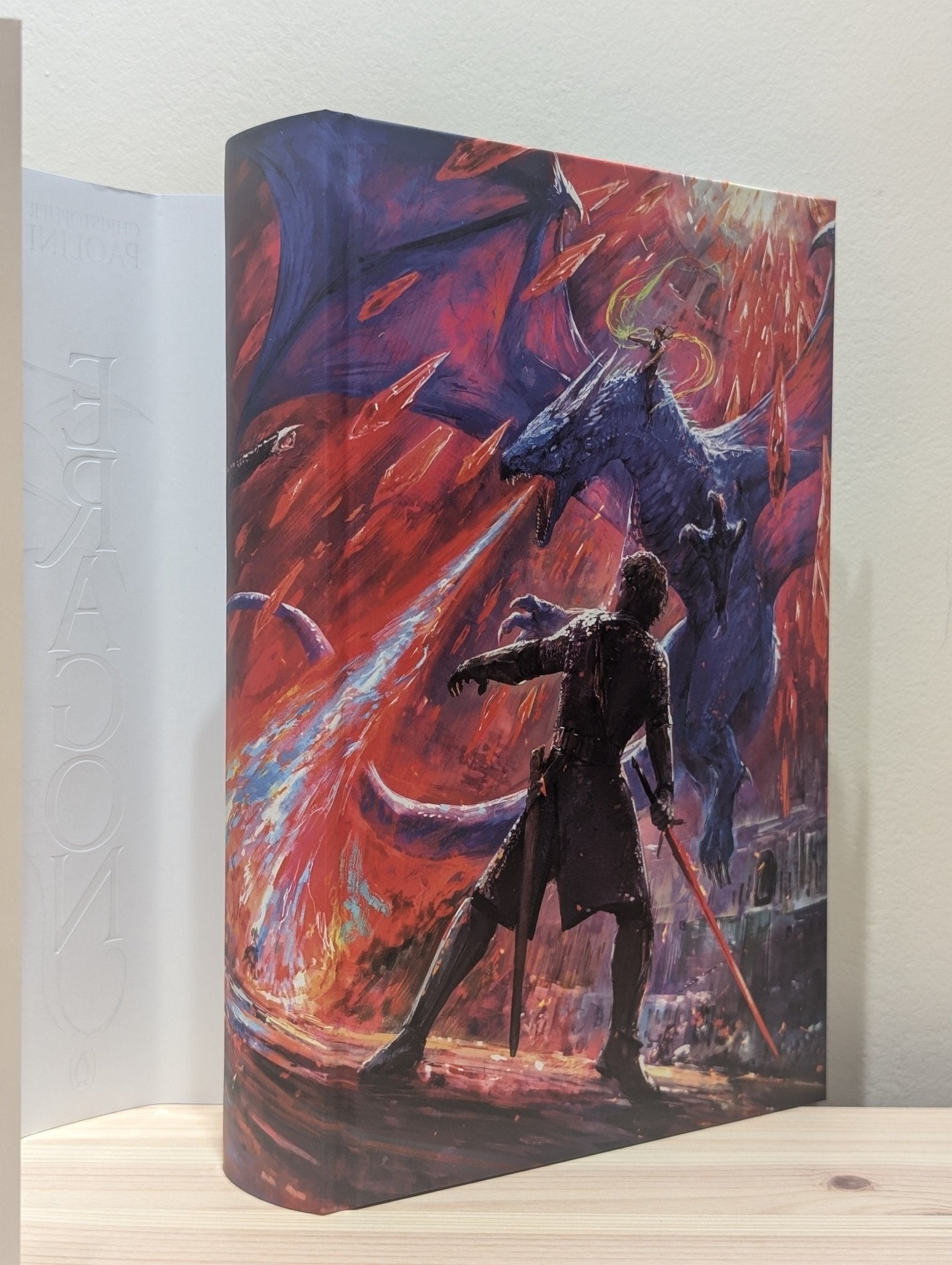 The Inheritance Cycle: Eragon; Eldest; Brisingr; Inheritance by Christopher Paolini (Signed Special Edition with sprayed edges) - Fialta Books