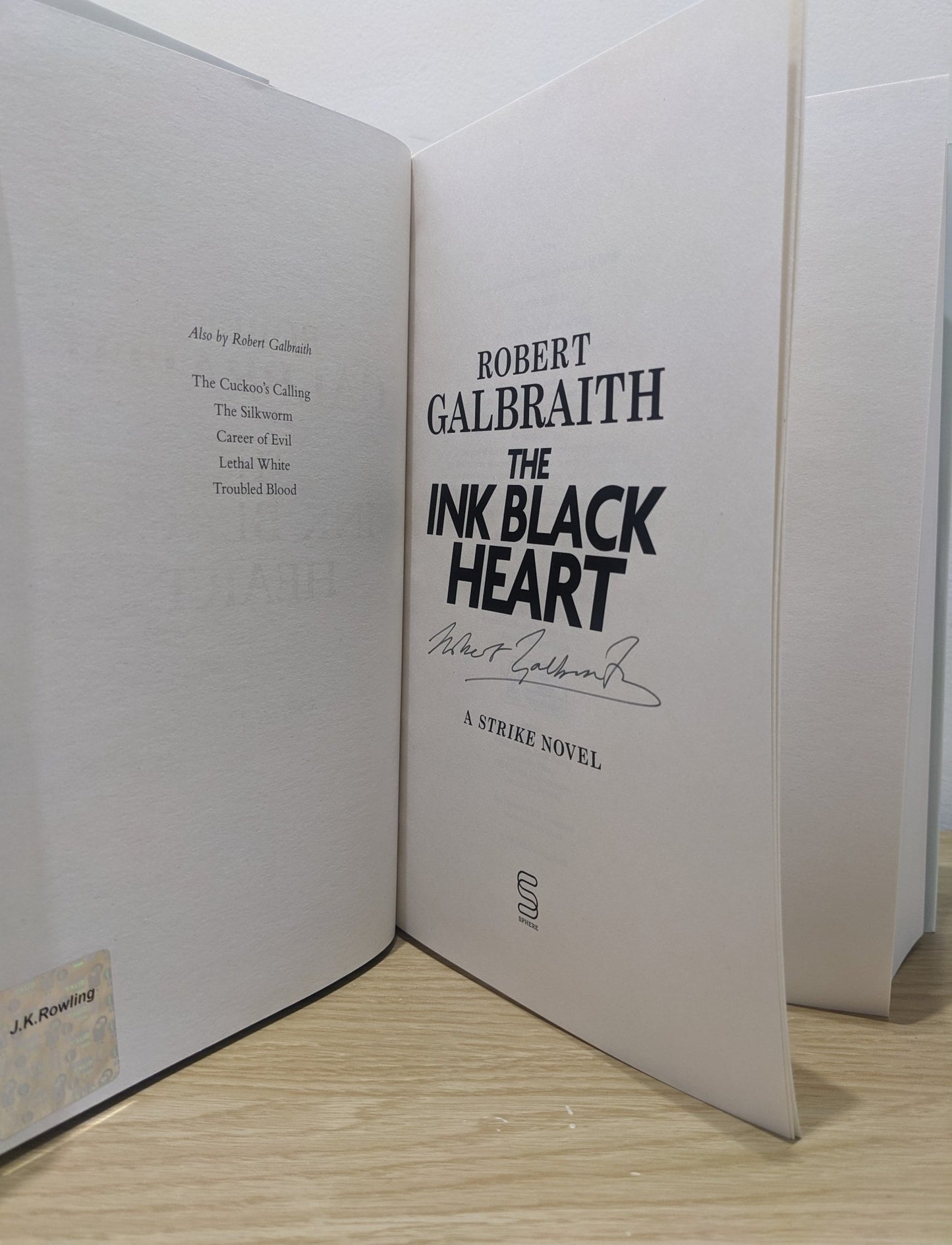 The Ink Black Heart by Robert Galbraith (Signed First Edition) - Fialta Books