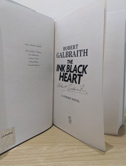 The Ink Black Heart by Robert Galbraith (Signed First Edition) - Fialta Books