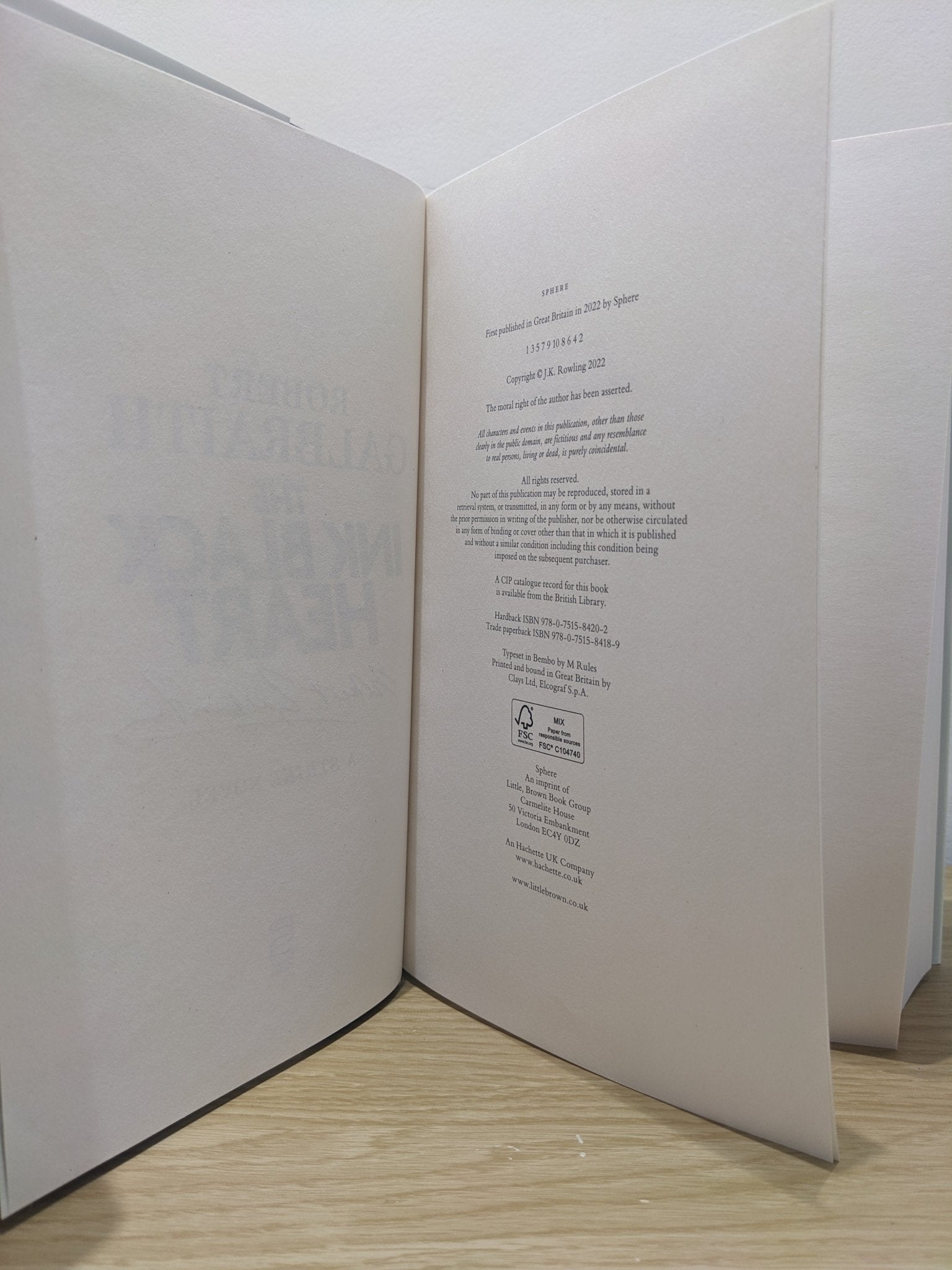 The Ink Black Heart by Robert Galbraith (Signed First Edition) - Fialta Books