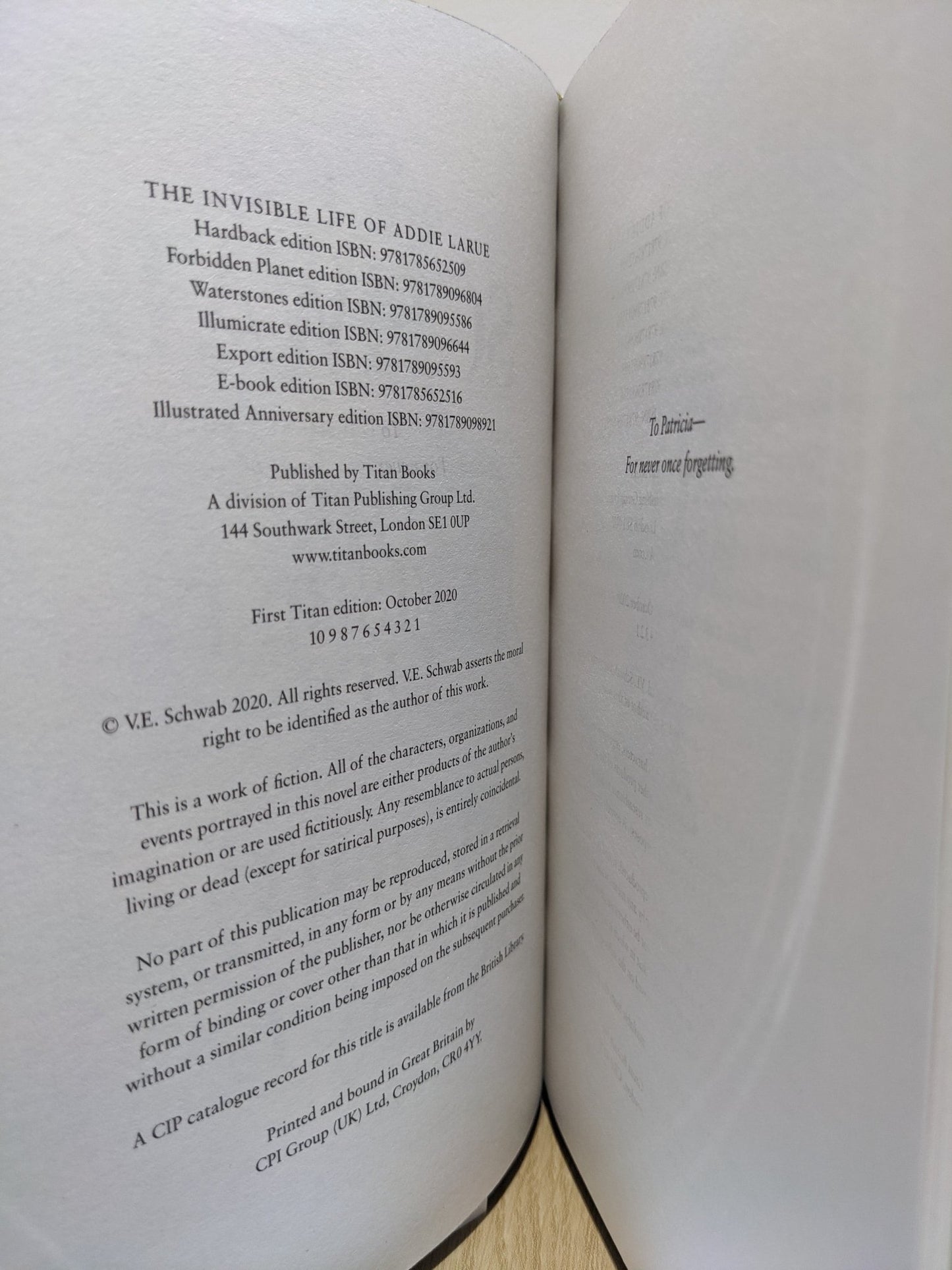 The Invisible Life of Addie LaRue by V.E. Schwab (Signed Limited Edition) - Fialta Books