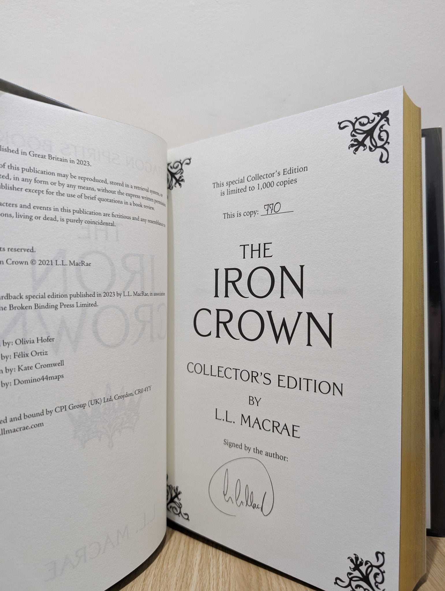 The Iron Crown by L.L. MacRae (Signed Deluxe Edition) - Fialta Books