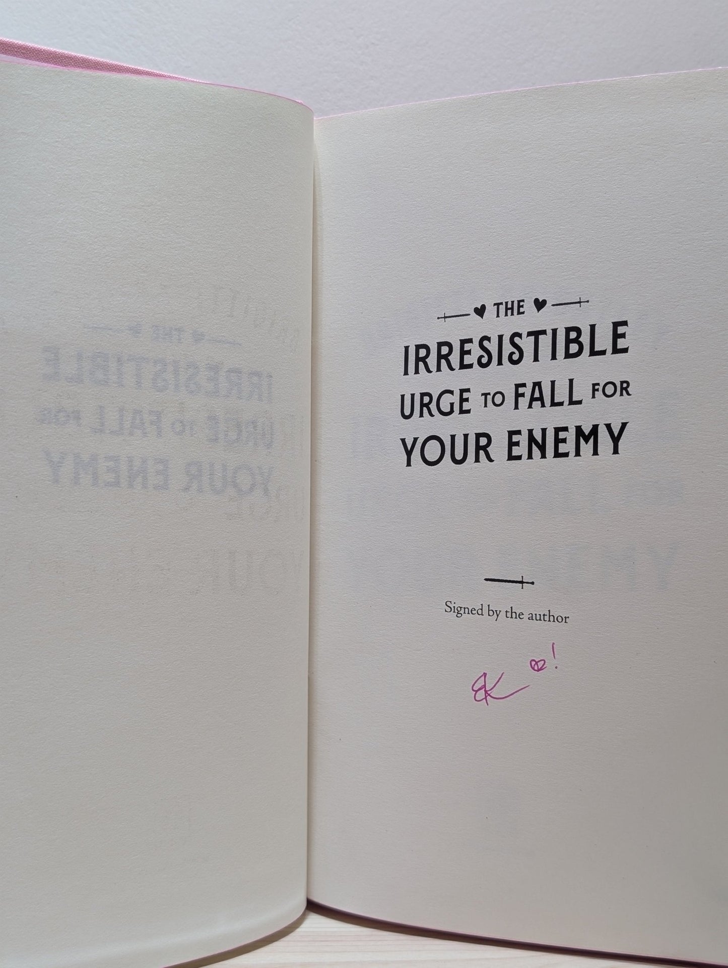 The Irresistible Urge to Fall For Your Enemy by Brigitte Knightley (Signed First Edition with sprayed edges) - Fialta Books