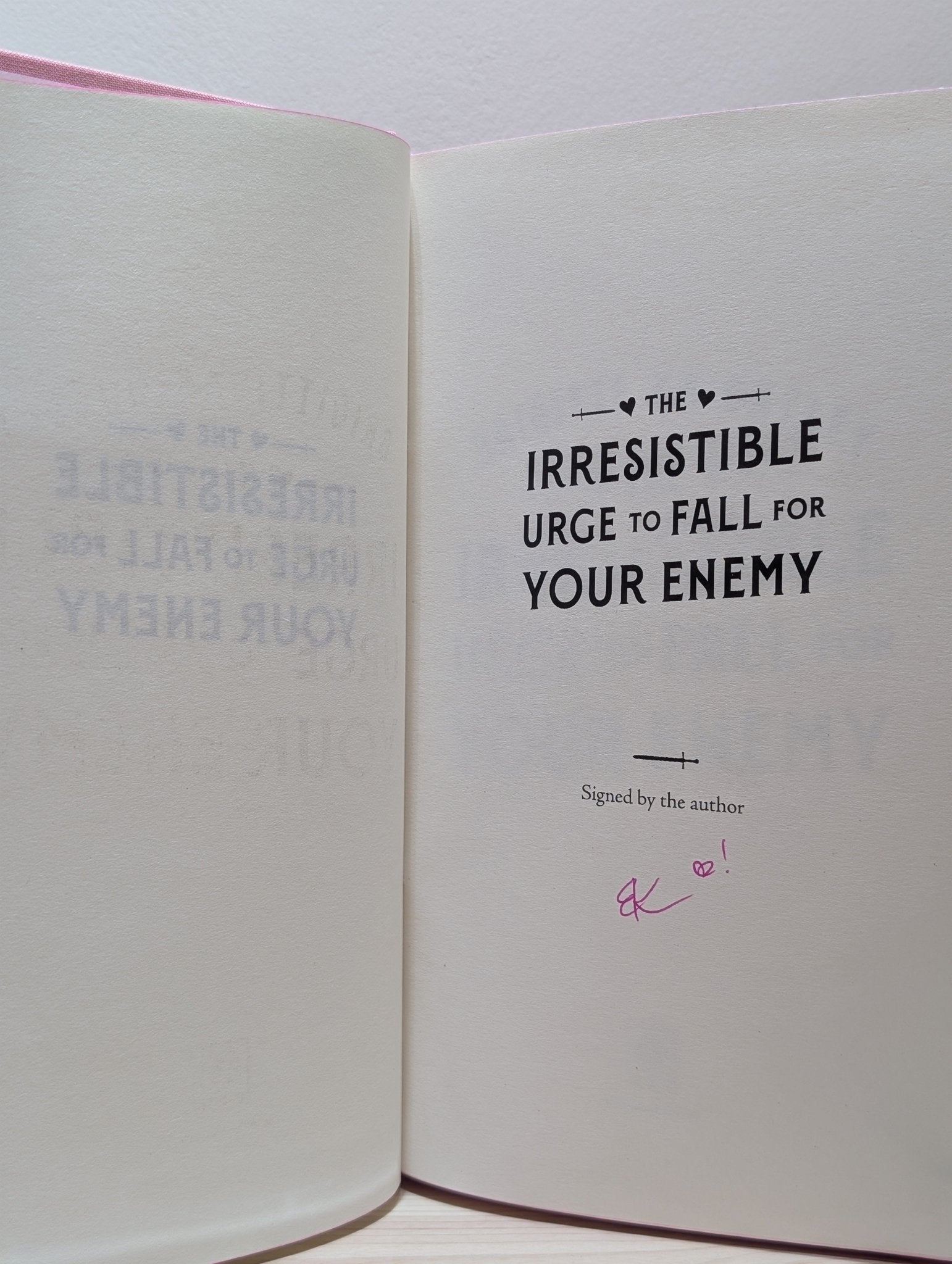 The Irresistible Urge to Fall For Your Enemy by Brigitte Knightley (Signed First Edition with sprayed edges) - Fialta Books