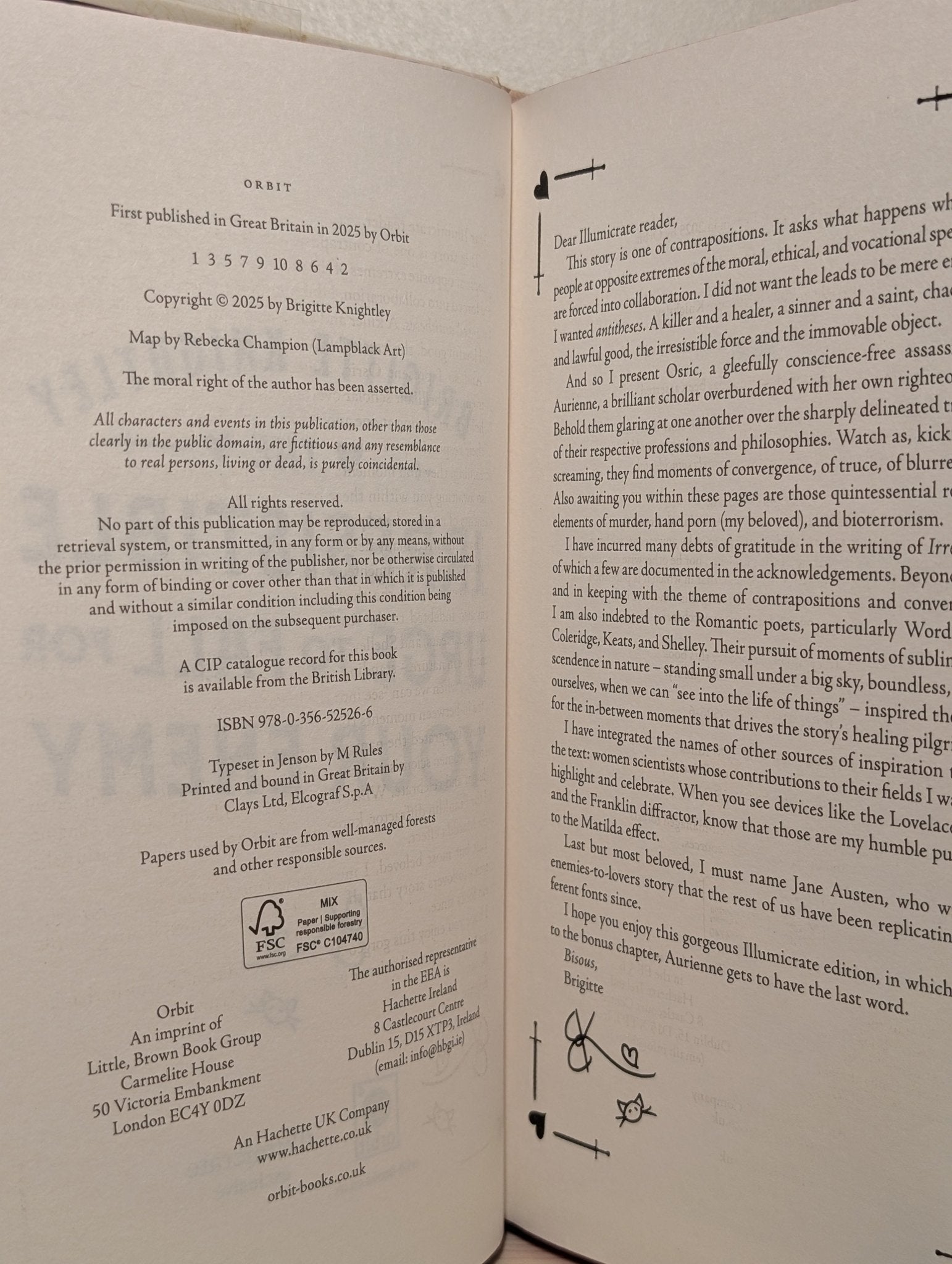 The Irresistible Urge to Fall For Your Enemy by Brigitte Knightley (Signed Special Edition with sprayed edges) - Fialta Books