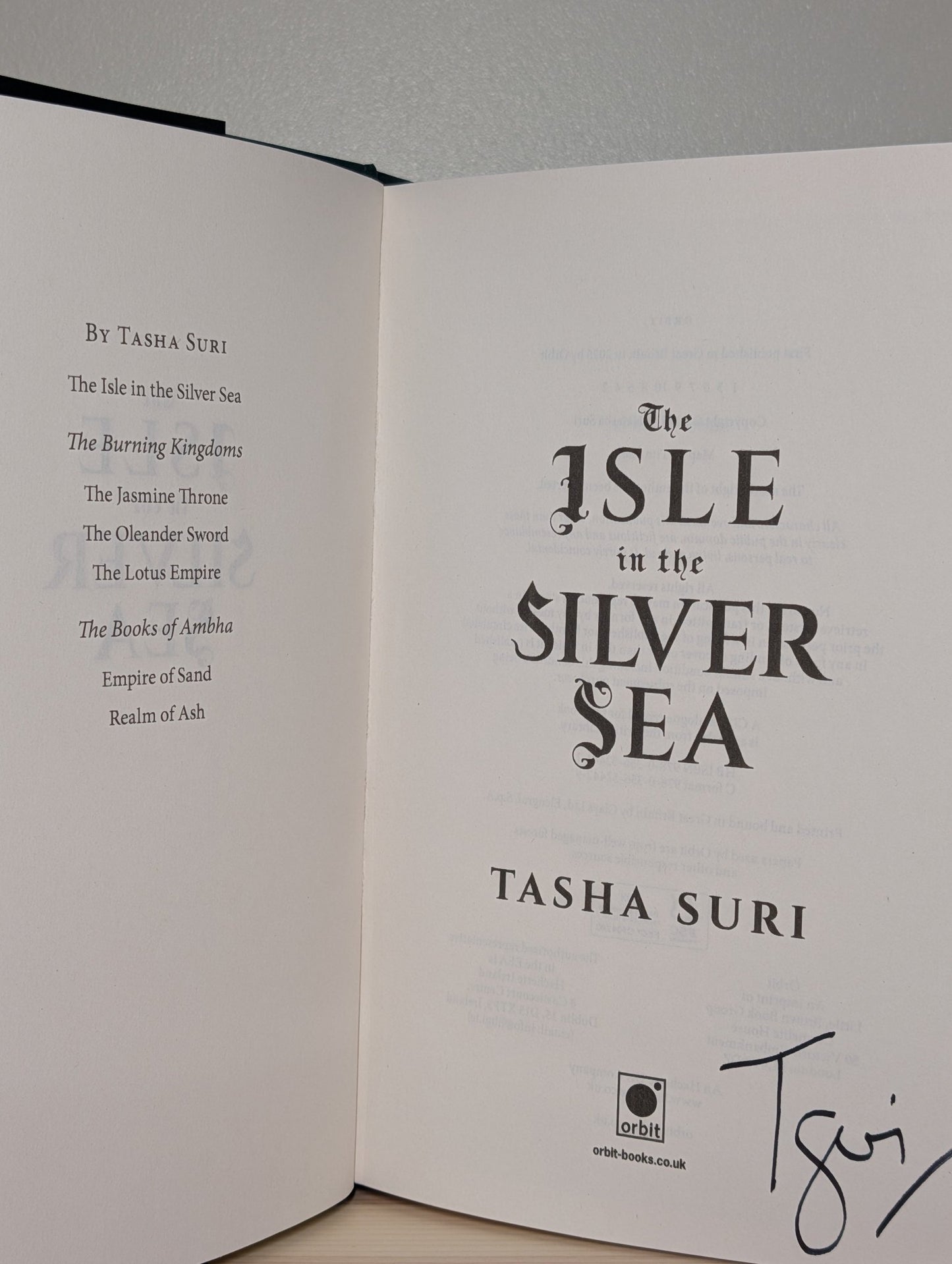 The Isle in the Silver Sea by Tasha Suri (Signed First Edition) - Fialta Books