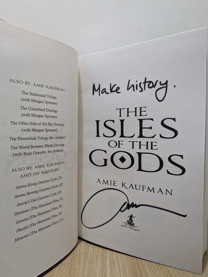 The Isles of the Gods by Amie Kaufman (Signed Lined First Edition) - Fialta Books