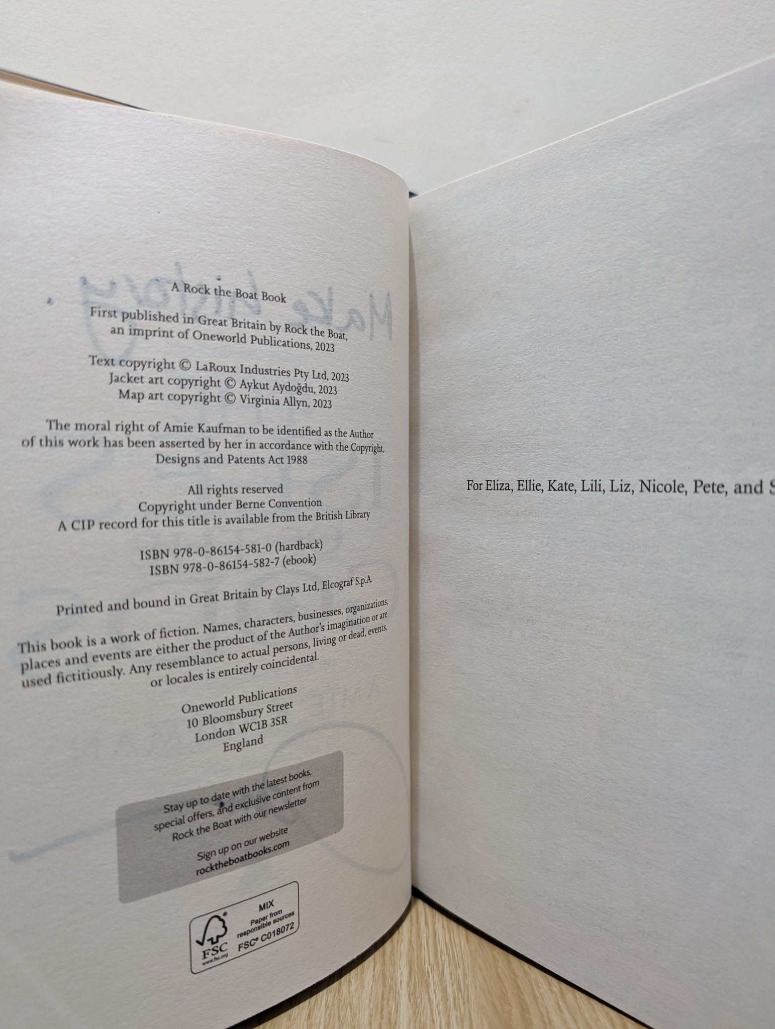 The Isles of the Gods by Amie Kaufman (Signed Lined First Edition) - Fialta Books
