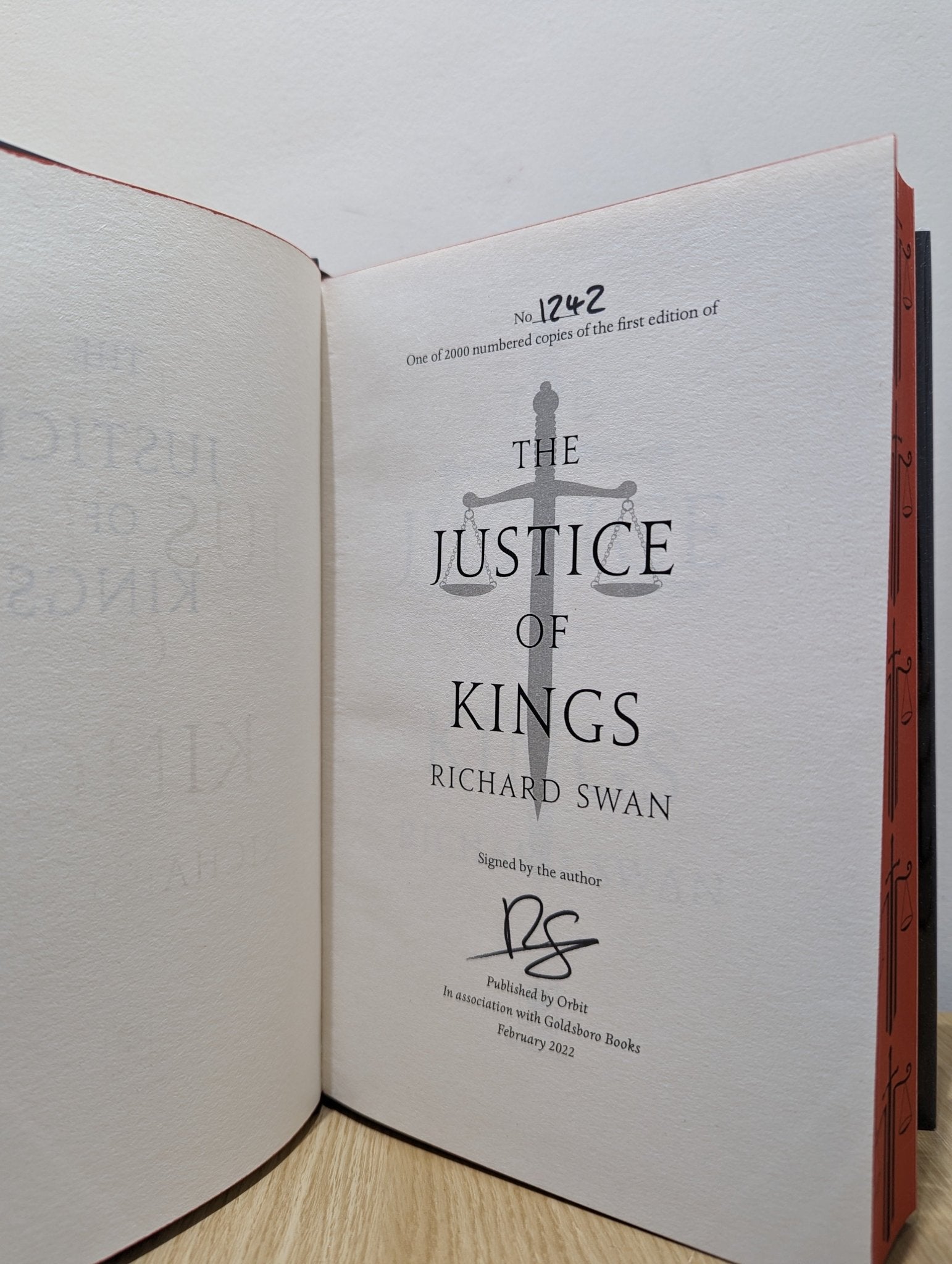 The Justice of Kings by Richard Swan (Signed First Edition with sprayed edges) - Fialta Books