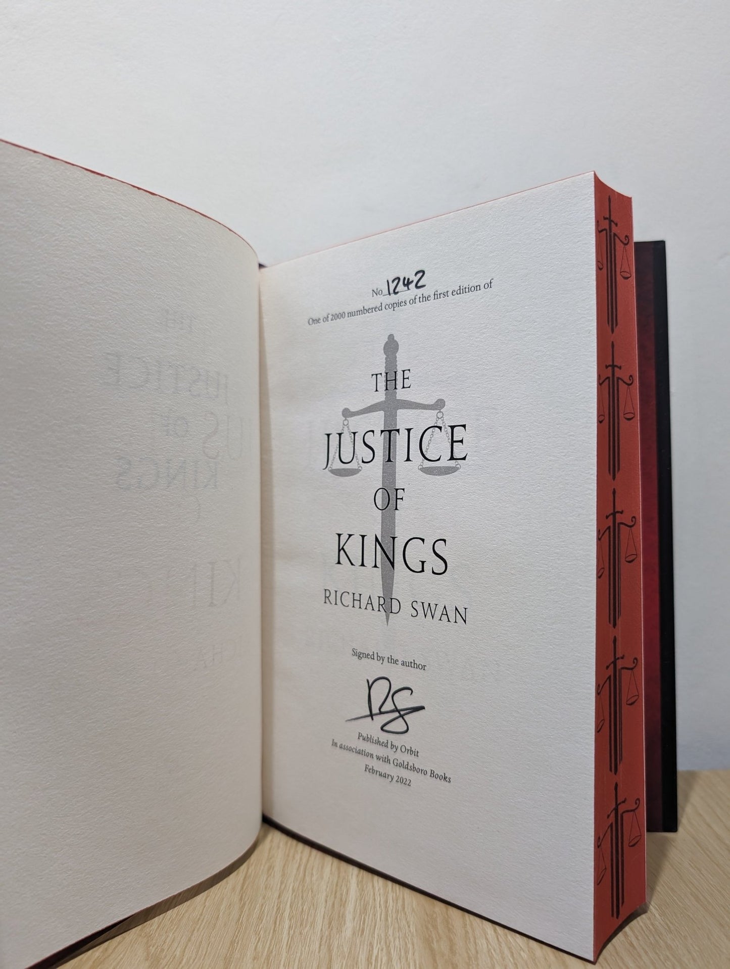 The Justice of Kings; Tyranny of Faith; Trials of Empire by Richard Swan (Signed with sprayed edges) - Fialta Books