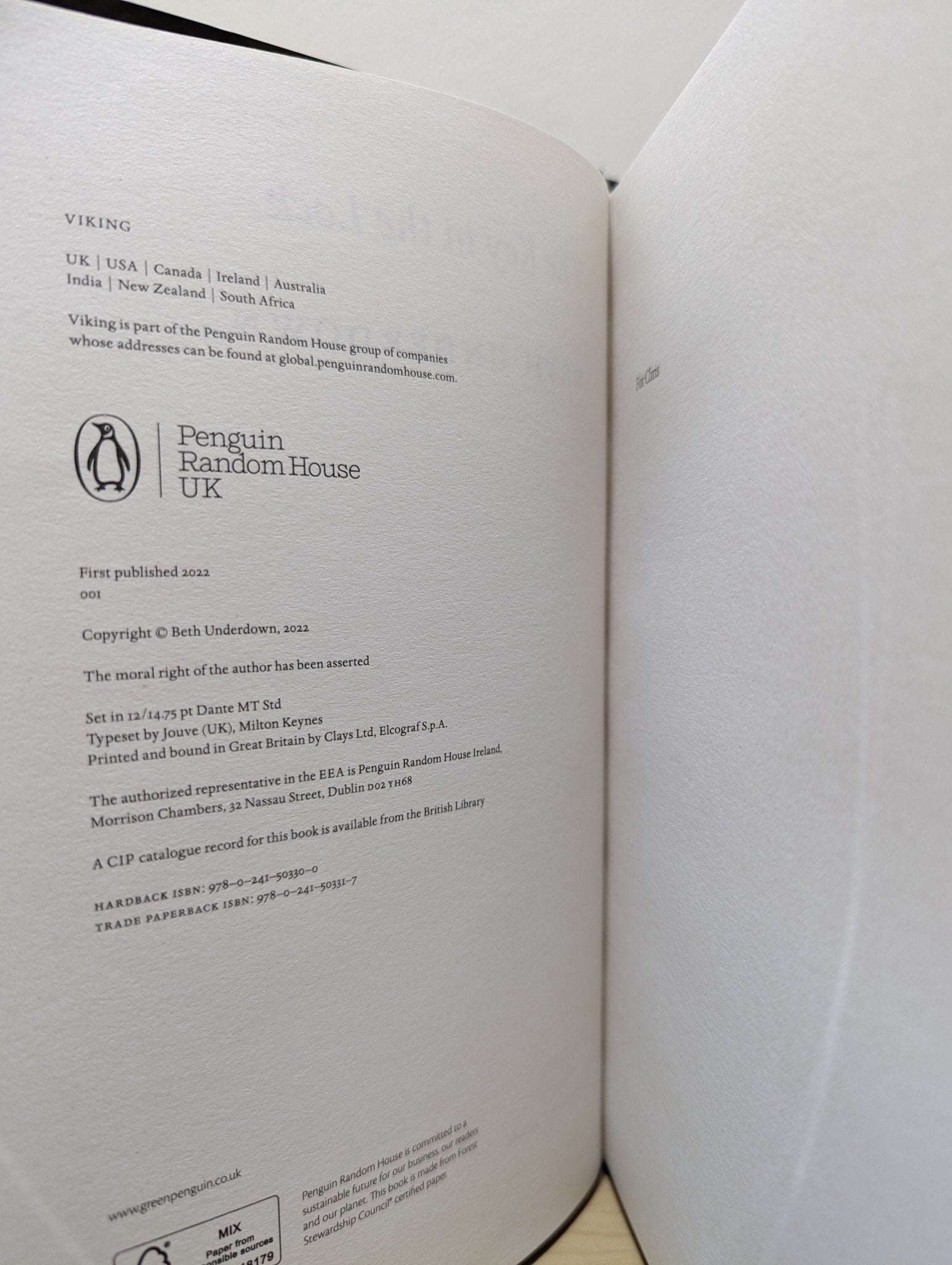 The Key In The Lock by Beth Underdown (Signed First Edition) - Fialta Books