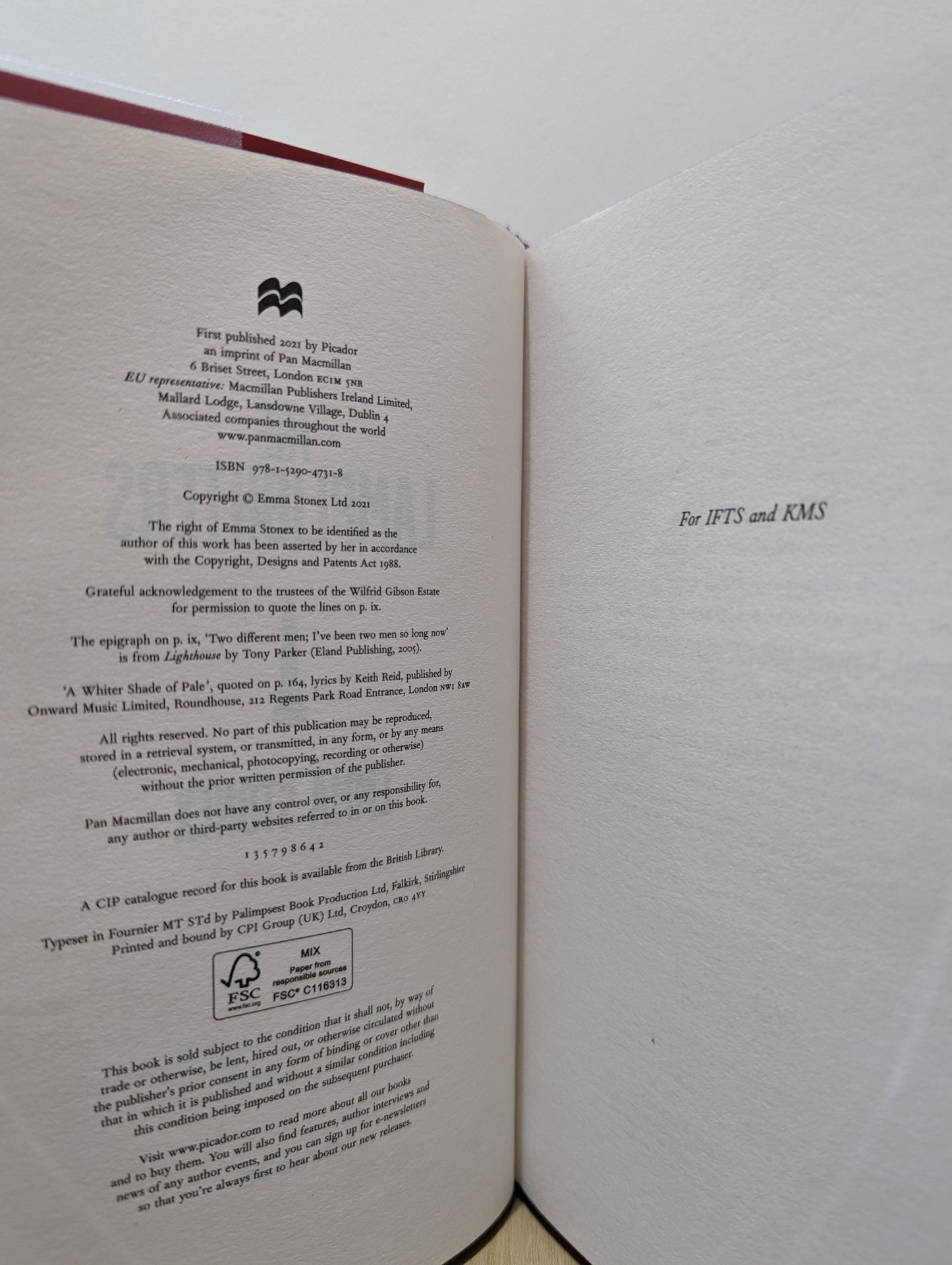 The Lamplighters by Emma Stonex (Signed First Edition with sprayed edges) - Fialta Books