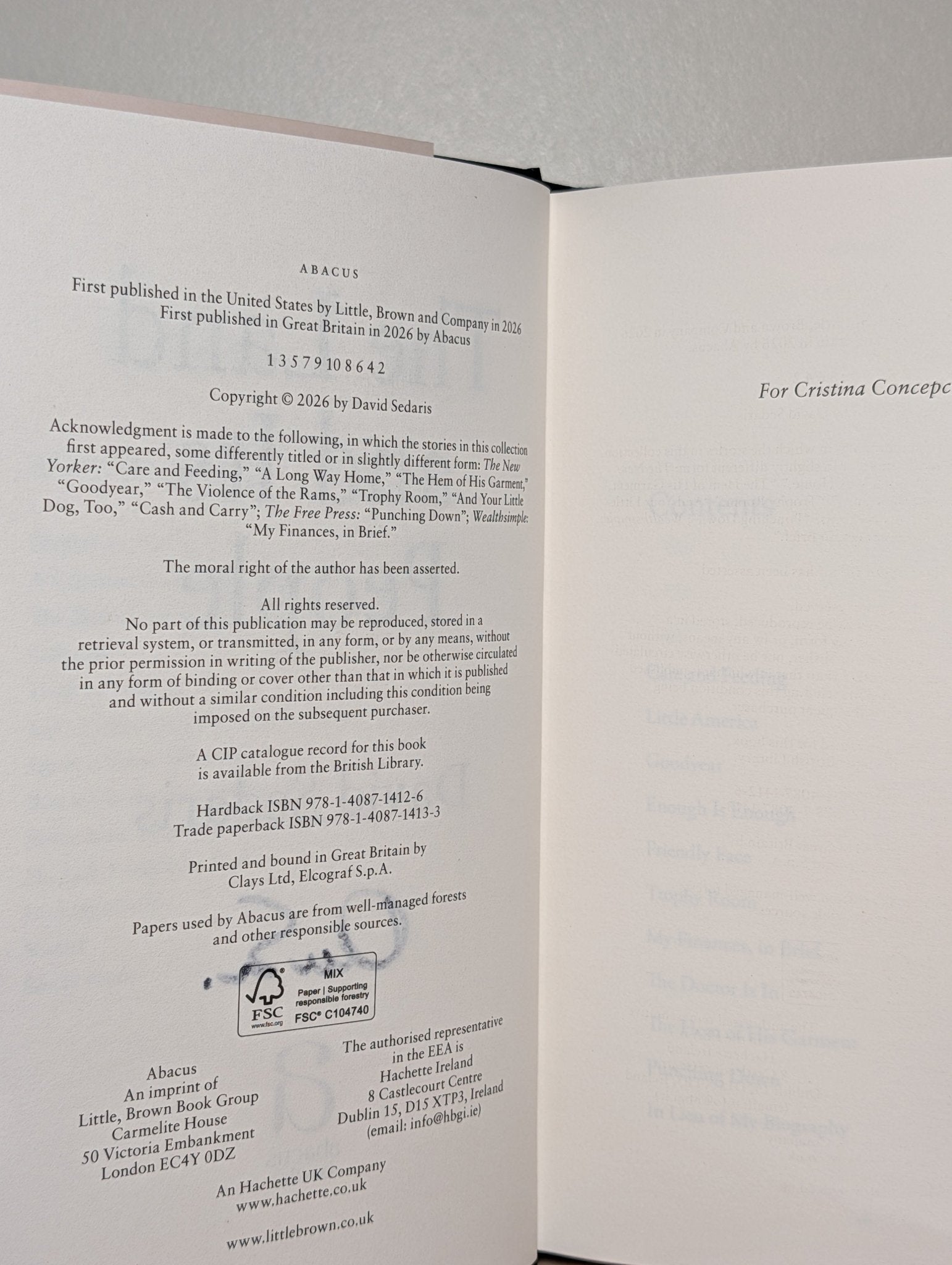 The Land and its People by David Sedaris (Signed First Edition) - Fialta Books