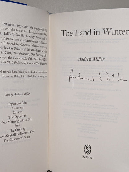 The Land in Winter by Andrew Miller (Signed) - Fialta Books