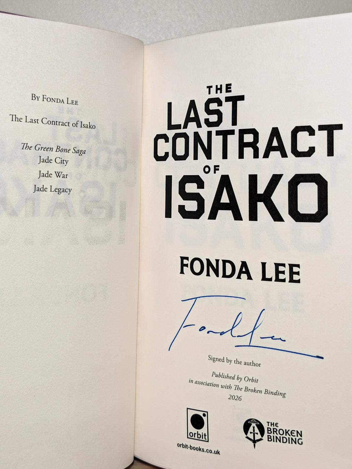 The Last Contract of Isako by Fonda Lee (Signed Edition with sprayed edges) - Fialta Books