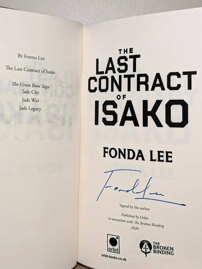 The Last Contract of Isako by Fonda Lee (Signed Edition with sprayed edges) - Fialta Books