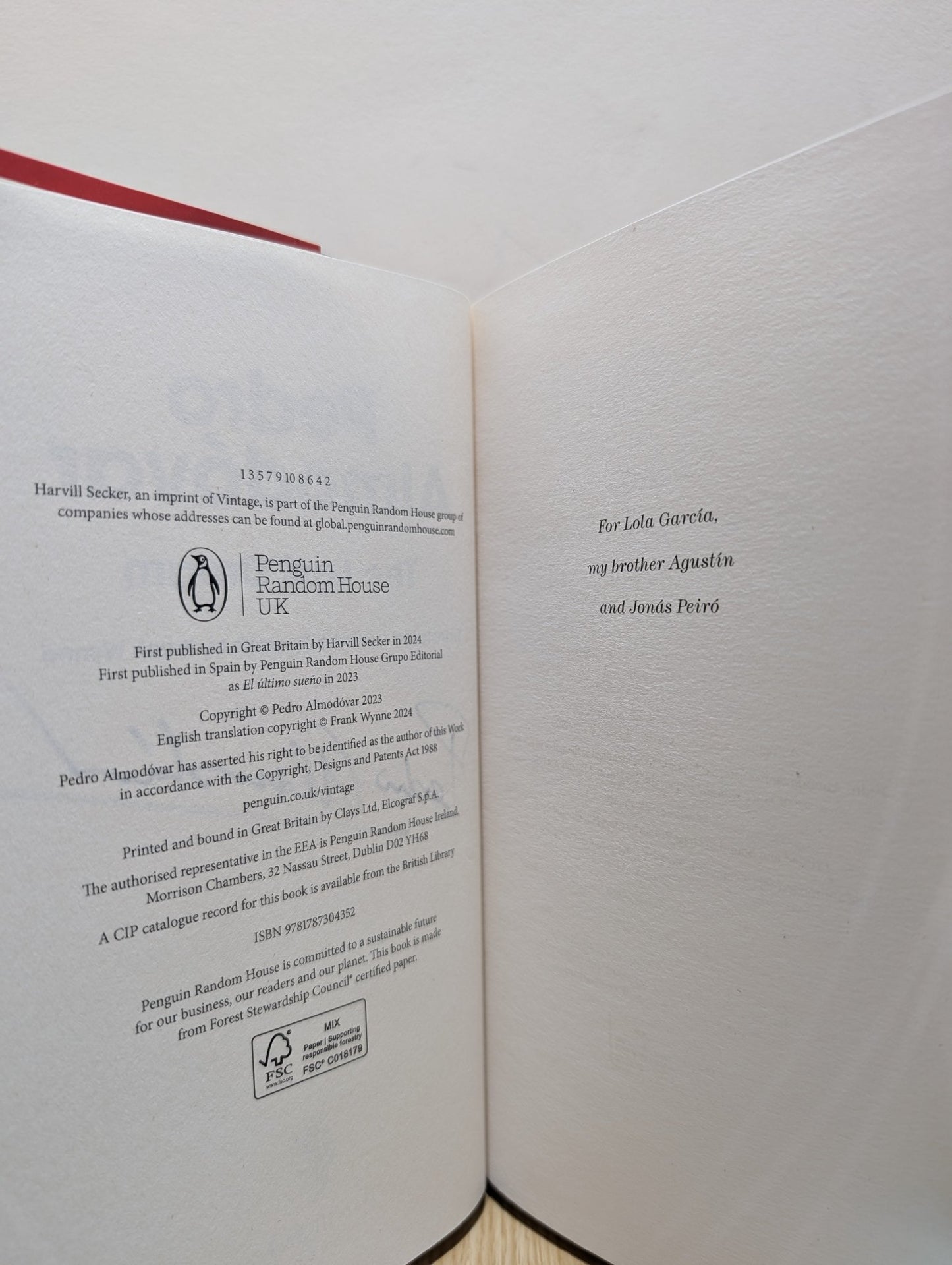 The Last Dream by Pedro Almodovar (Signed First Edition) - Fialta Books