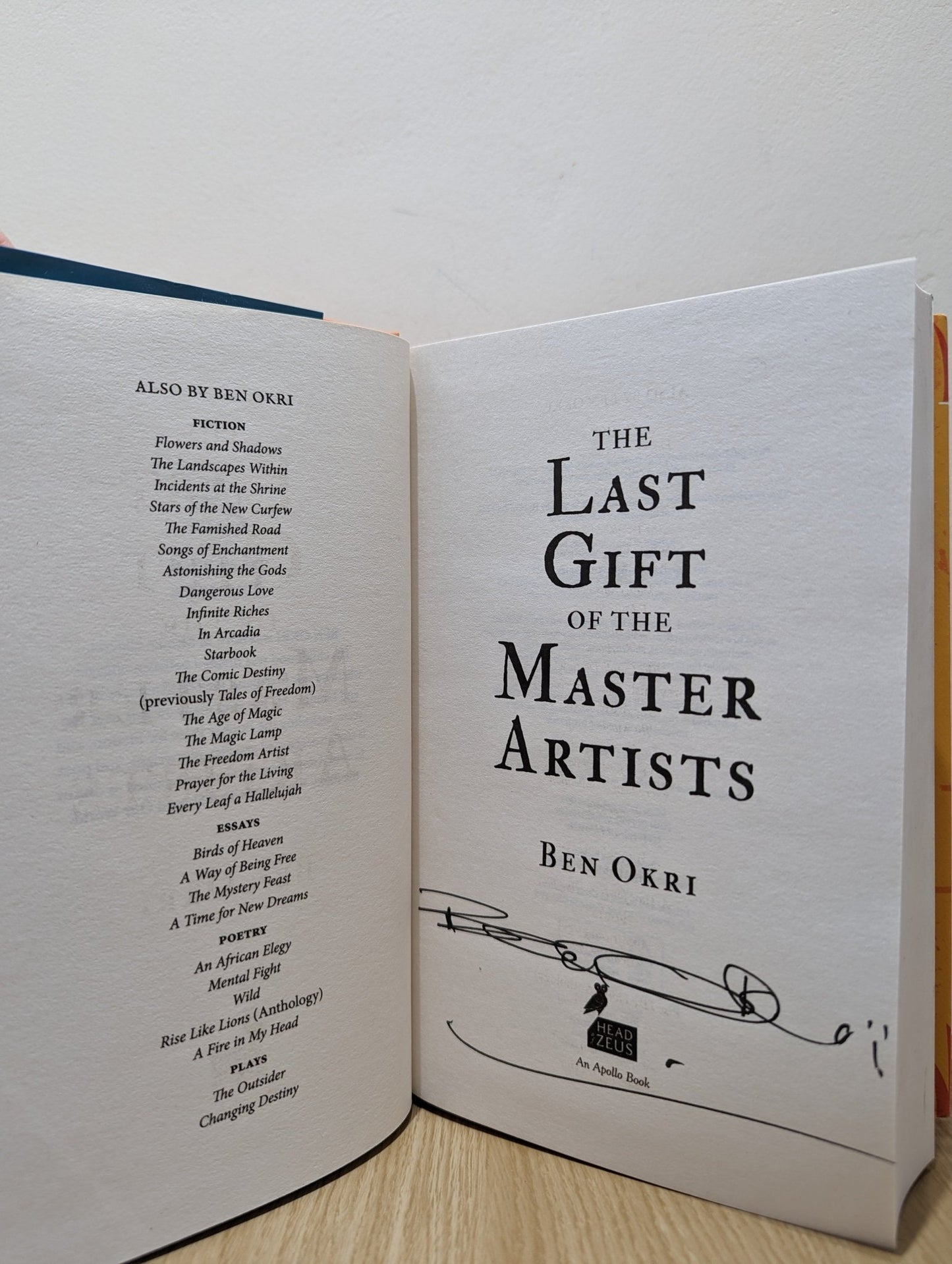 The Last Gift of the Master Artists by Ben Okri (Signed First Edition) - Fialta Books