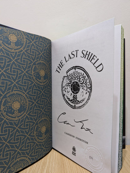 The Last Shield by Cameron Johnston (Signed First Edition with sprayed edges) - Fialta Books