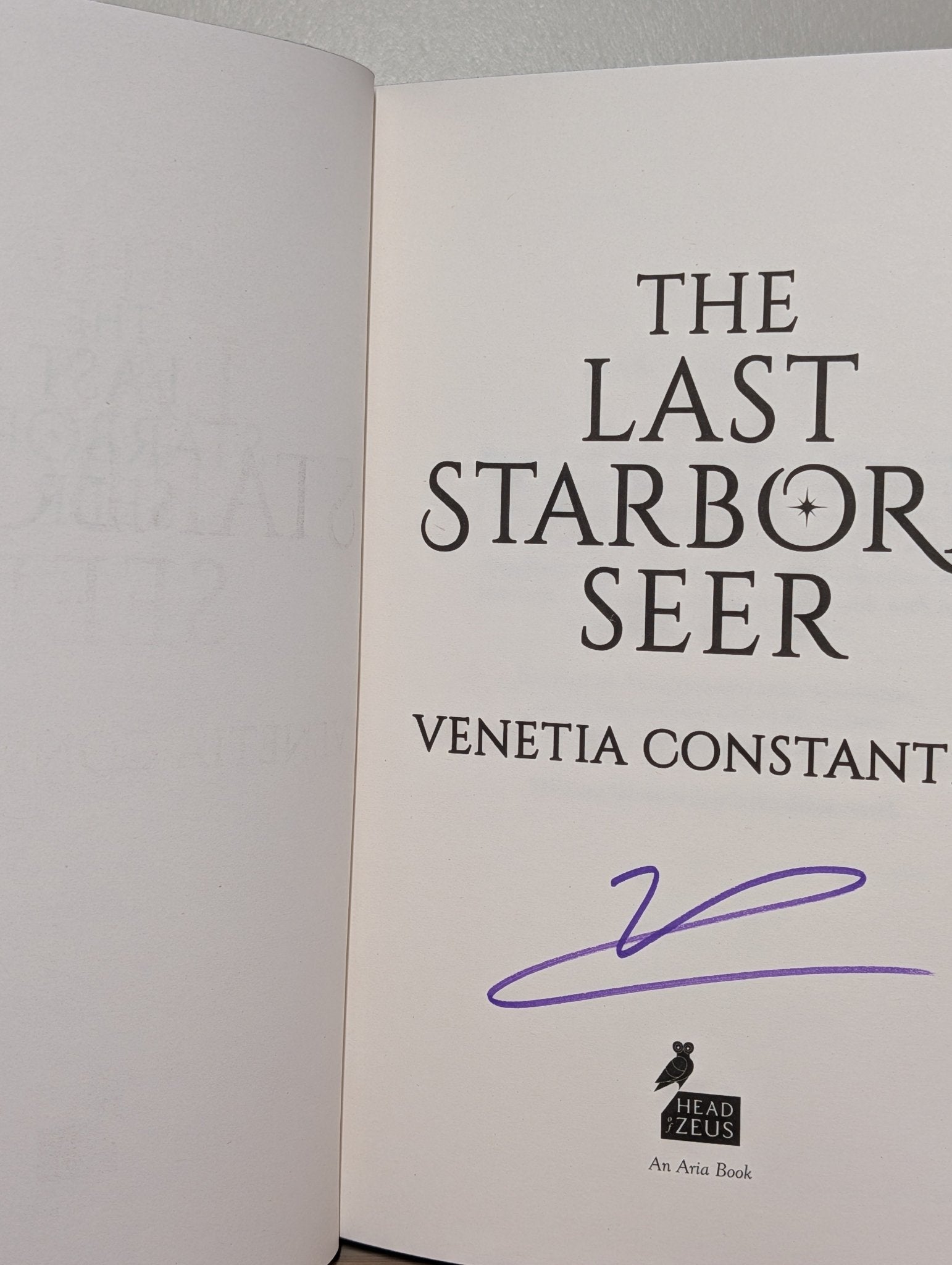 The Last Starborn Seer by Venetia Constantine (Signed First Edition with sprayed edges) - Fialta Books
