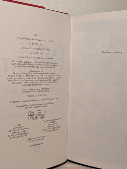 The Last Vigilant by Mark A. Latham (Signed First Edition with sprayed edges) - Fialta Books