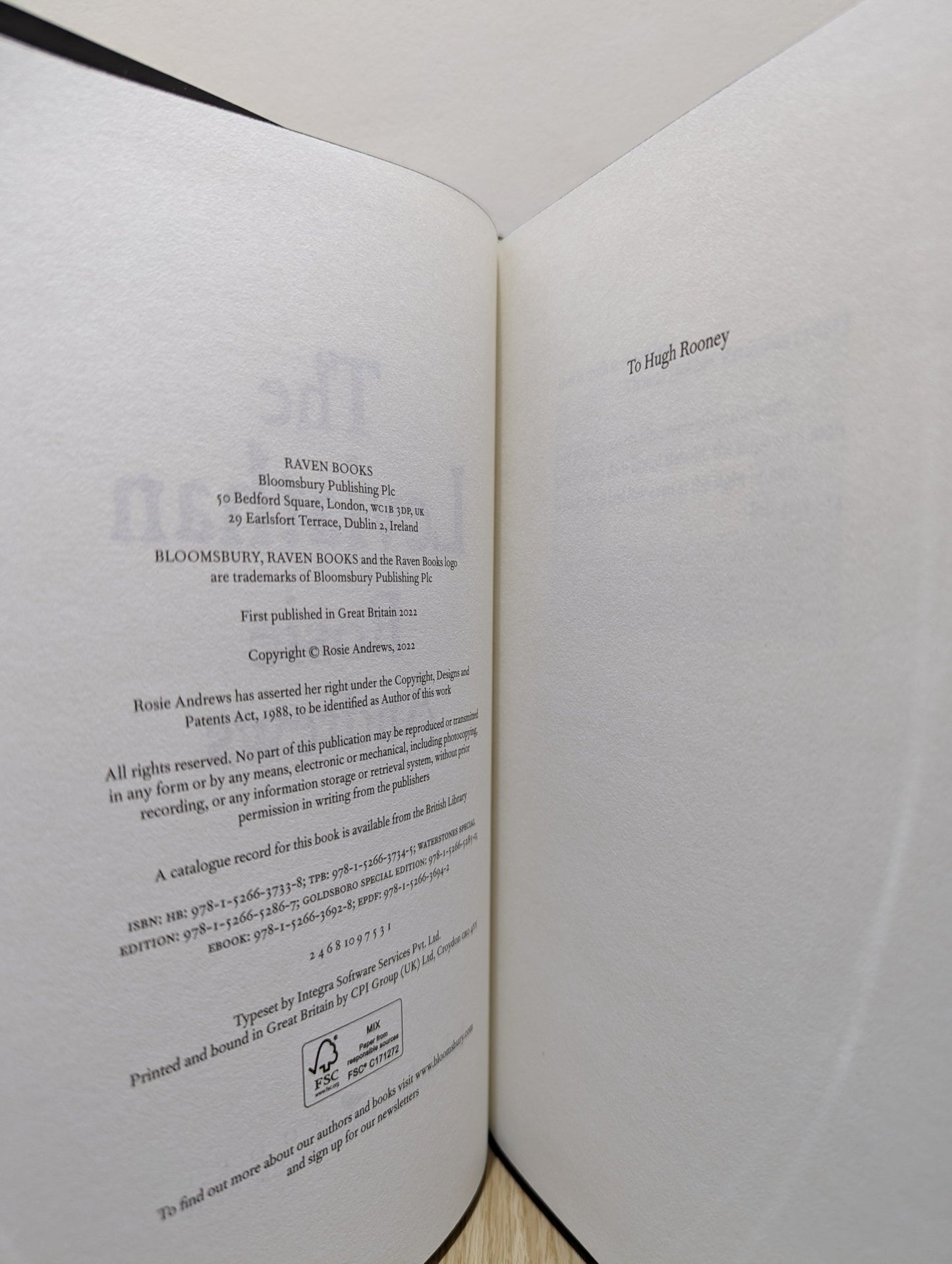 The Leviathan by Rosie Andrews (Signed First Edition with sprayed edges) - Fialta Books